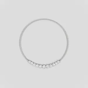 Floating Lab Grown Diamonds Riviera Necklace-Round