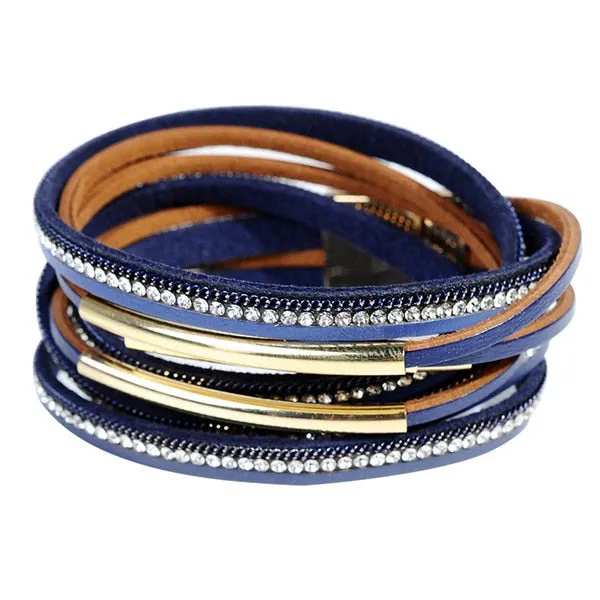 Gabbie Leather Unisex Wrap Bangle Bracelet