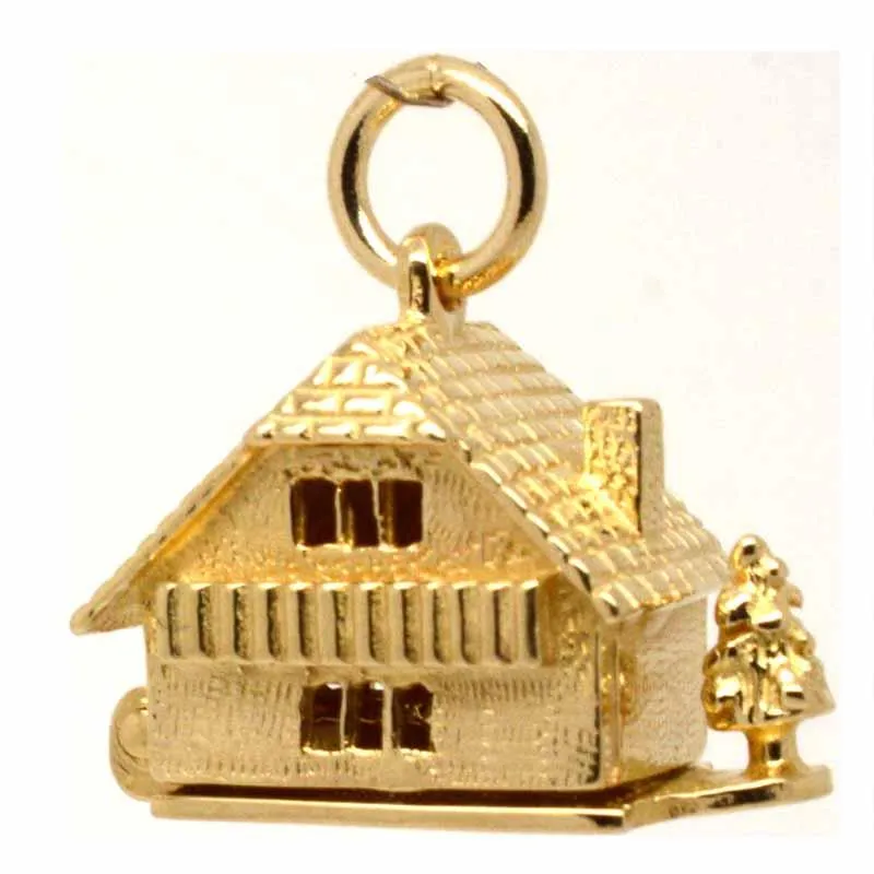 Gold Chalet Cottage Charm with Tree