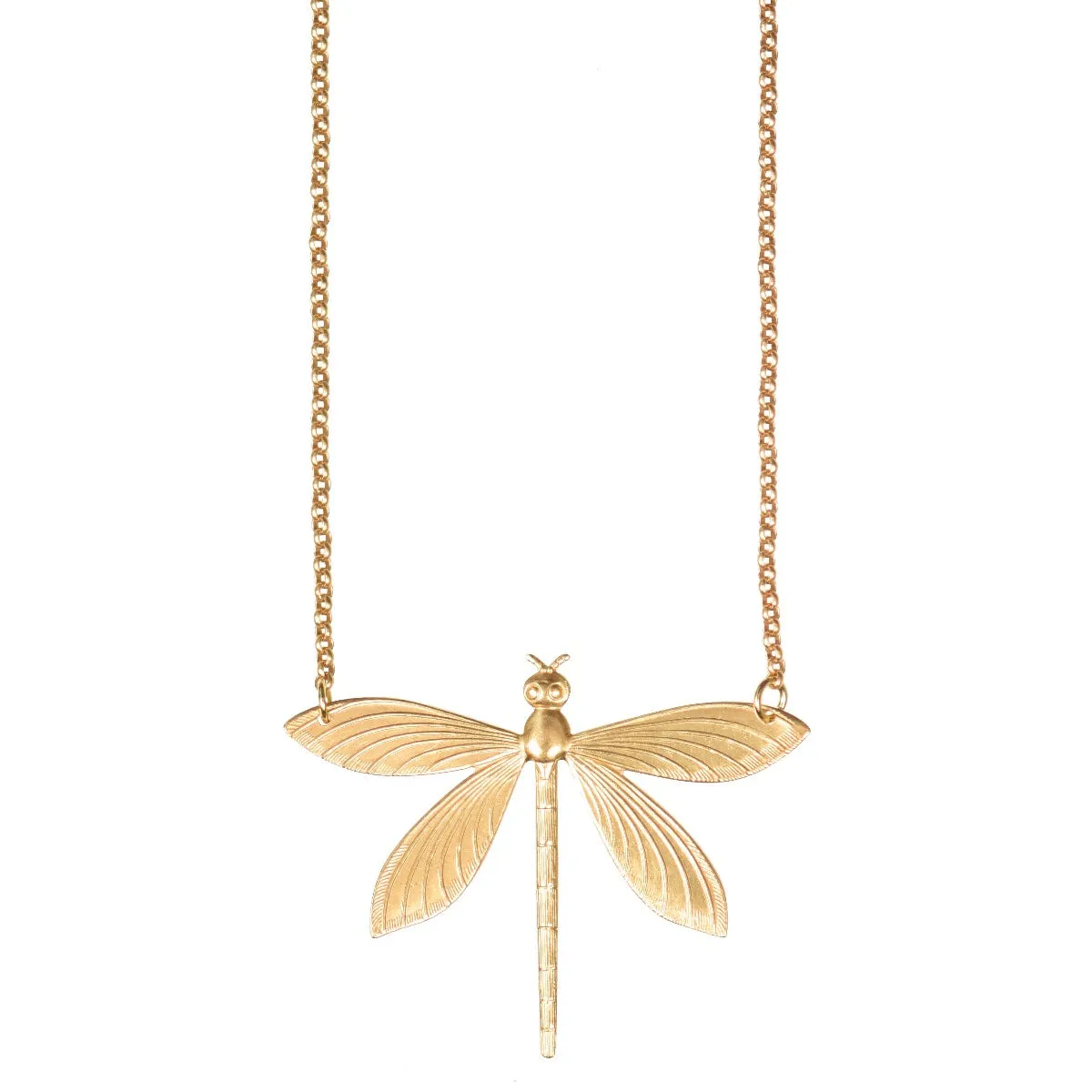 Gold Dragonfly Necklace