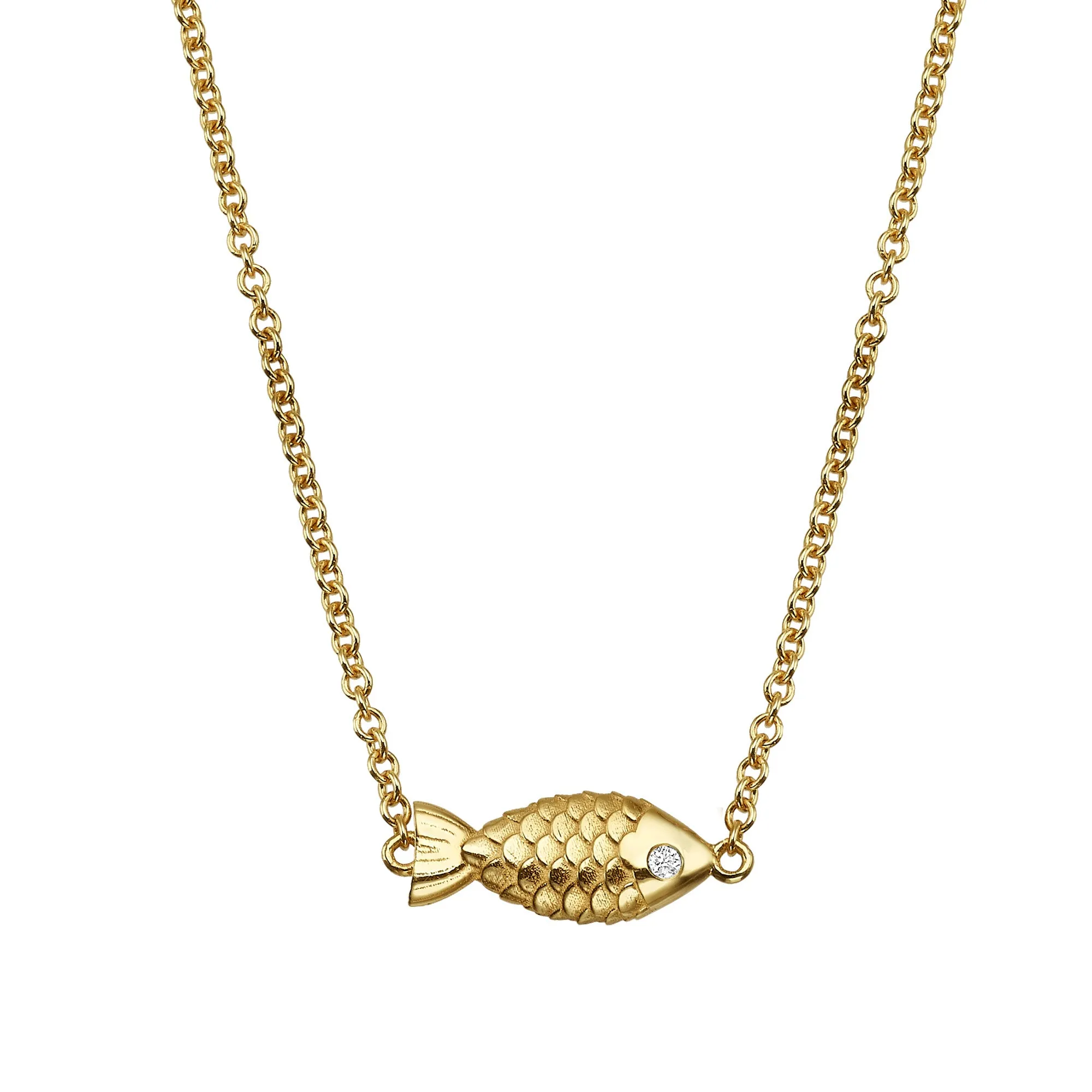 Gold fish necklace