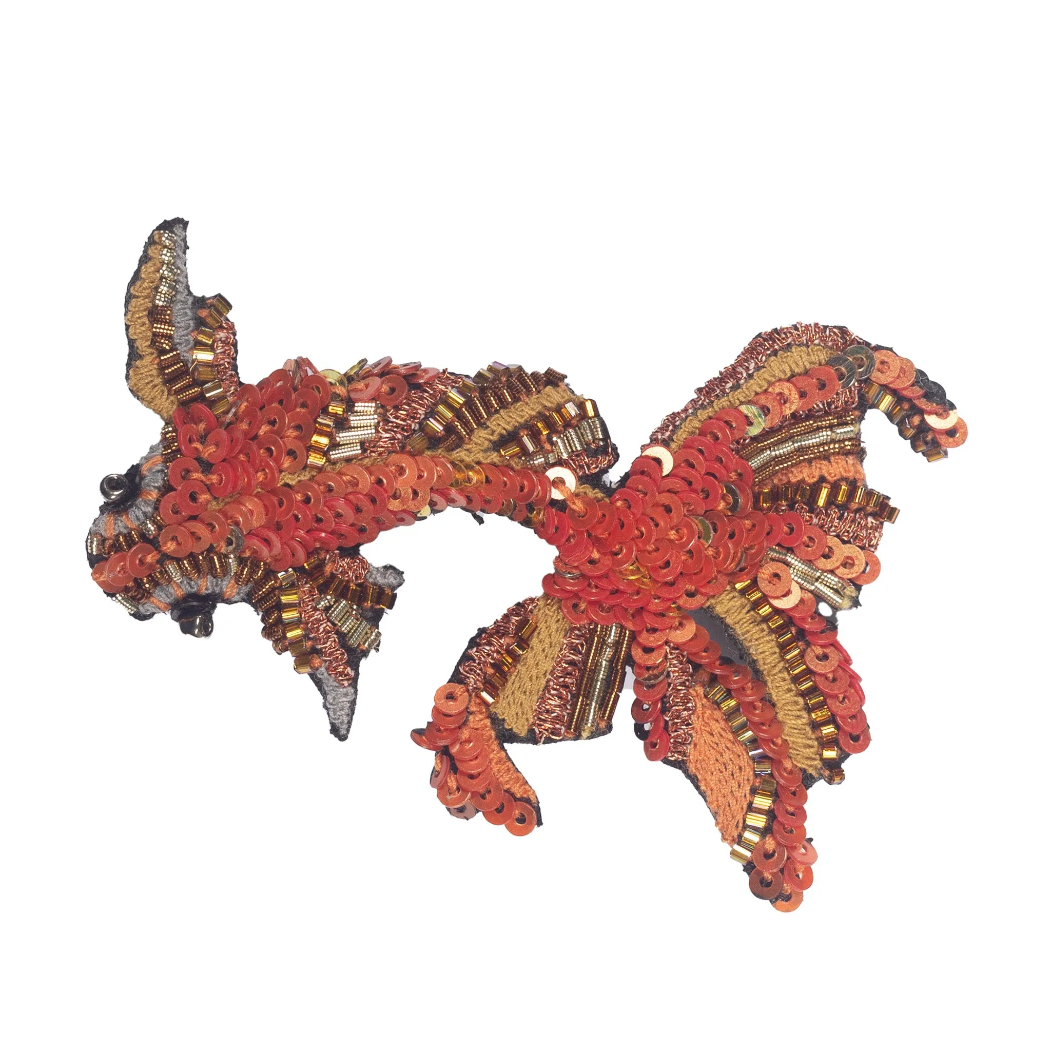 gold koi brooch