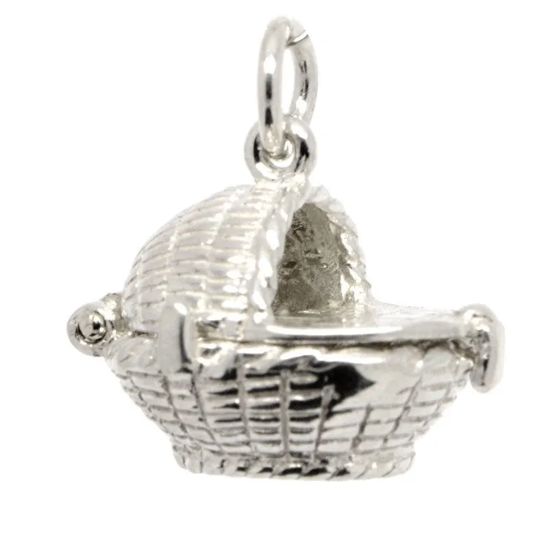 Gold Moses Basket Crib Charm