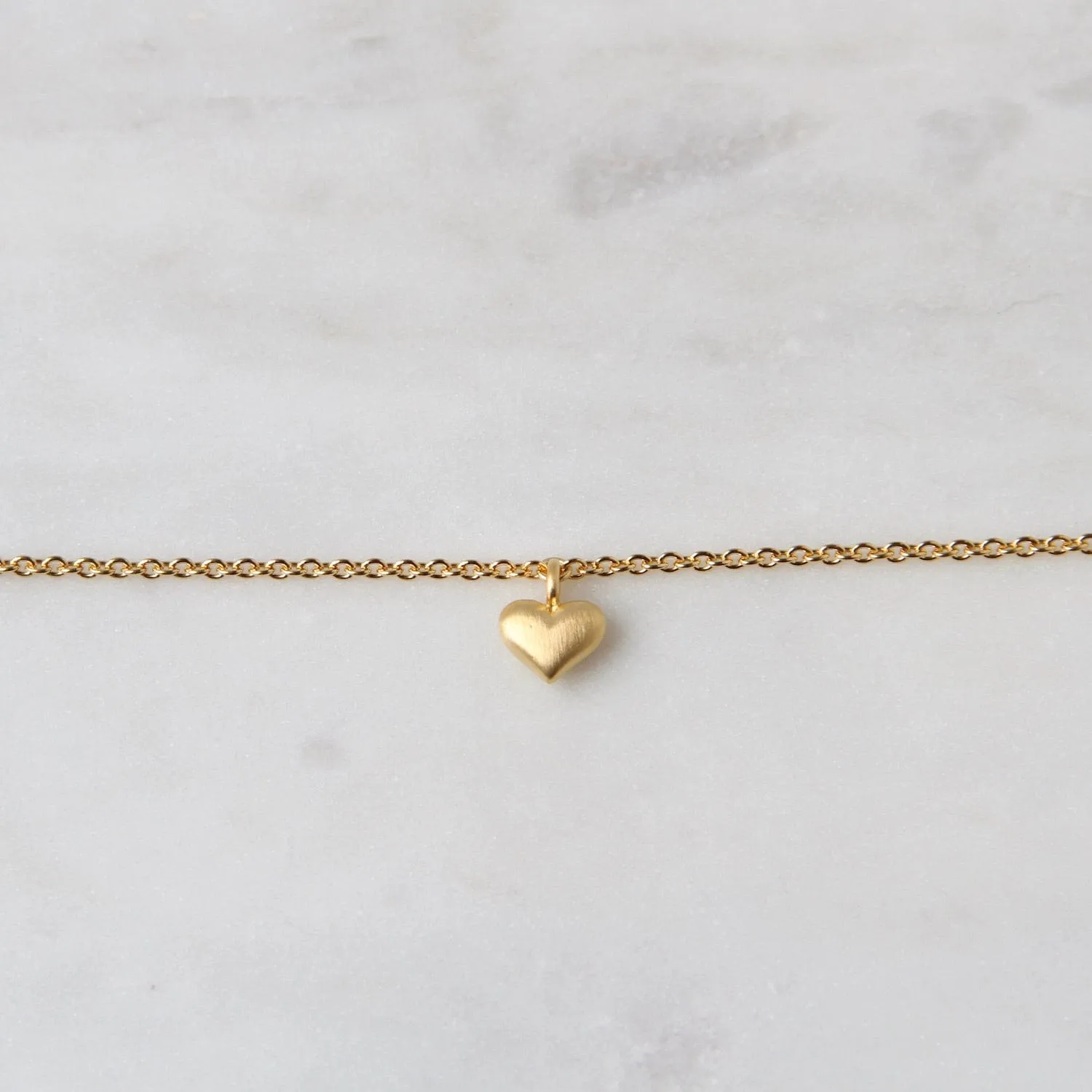 Gold Vermeil Puffed Heart Bracelet