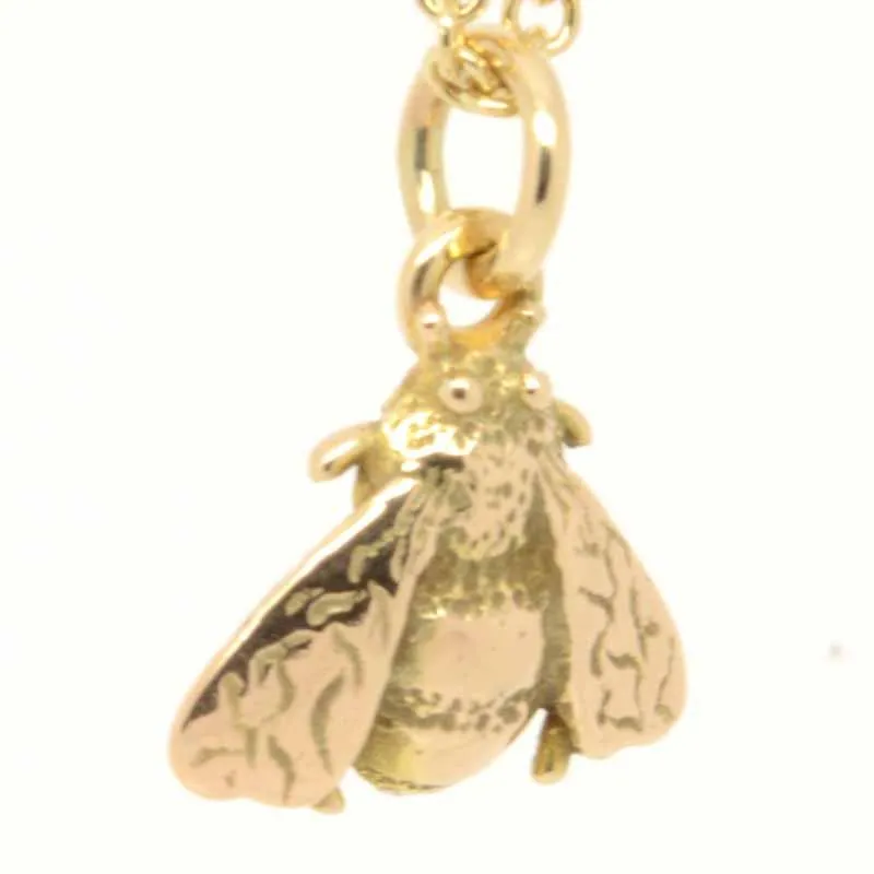 Gold Worker Bee Charm Small