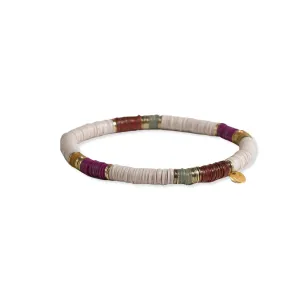 Grace Stripe On Cream Stretch Bracelet Port