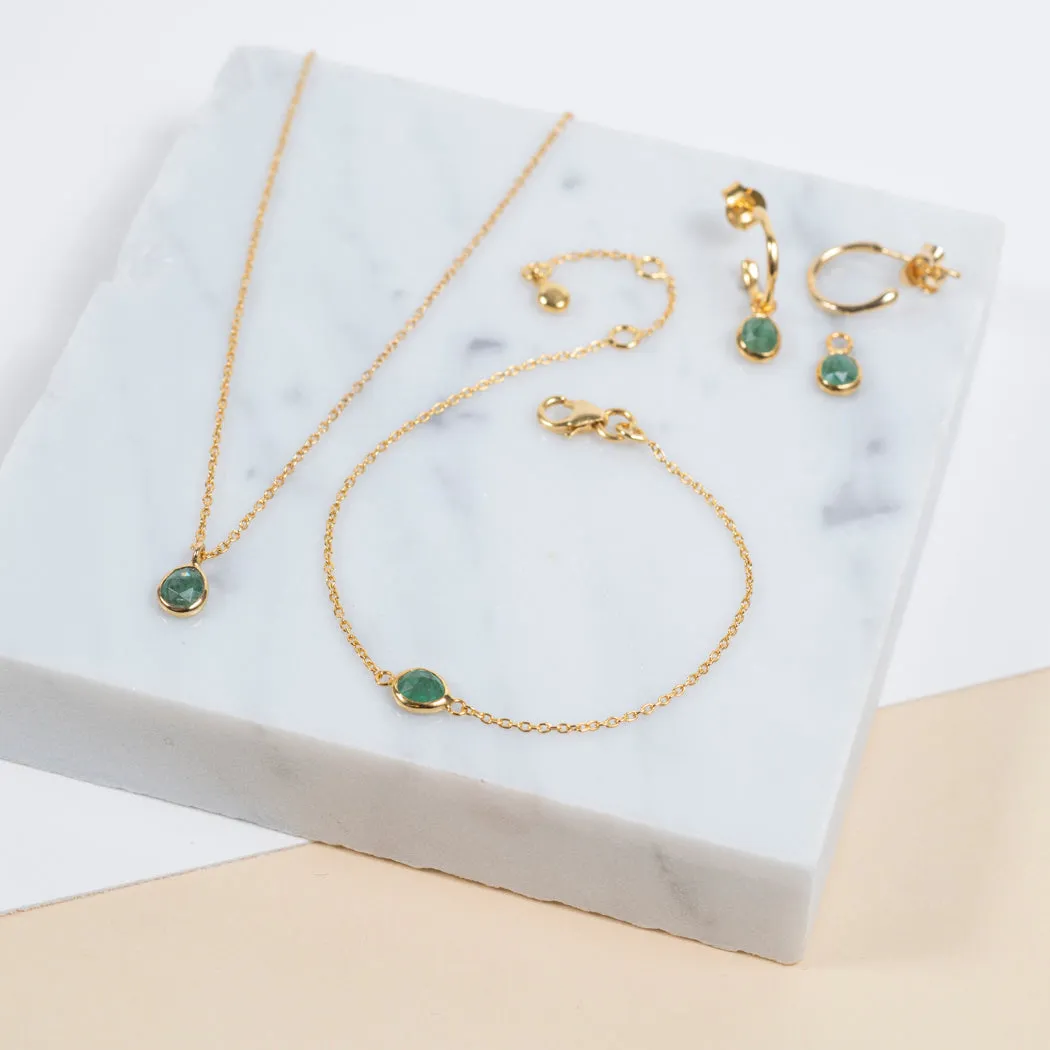 Hampton Emerald & Gold Vermeil Necklace