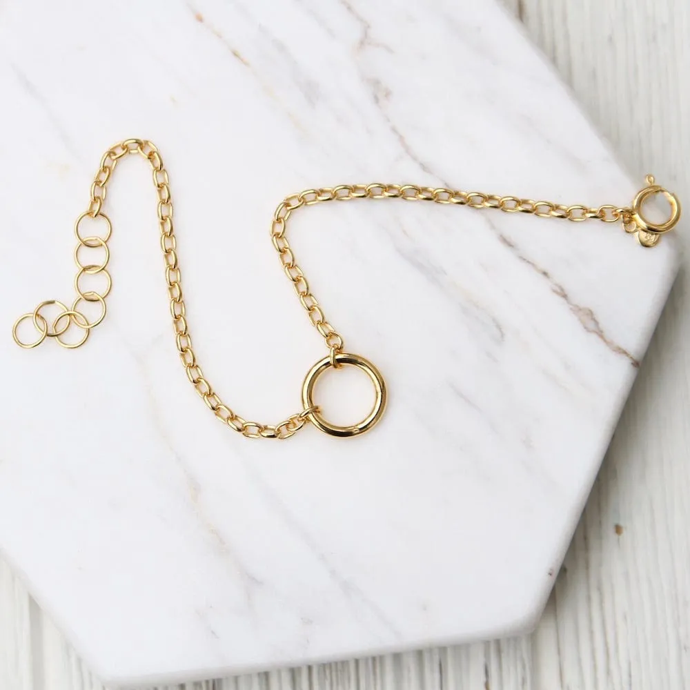 Heavy Circle Chain Bracelet - Gold vermeil