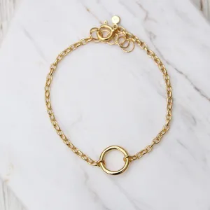 Heavy Circle Chain Bracelet - Gold vermeil