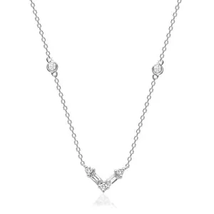 Holland 14K White Gold Baguette-Cut White Diamond Necklace