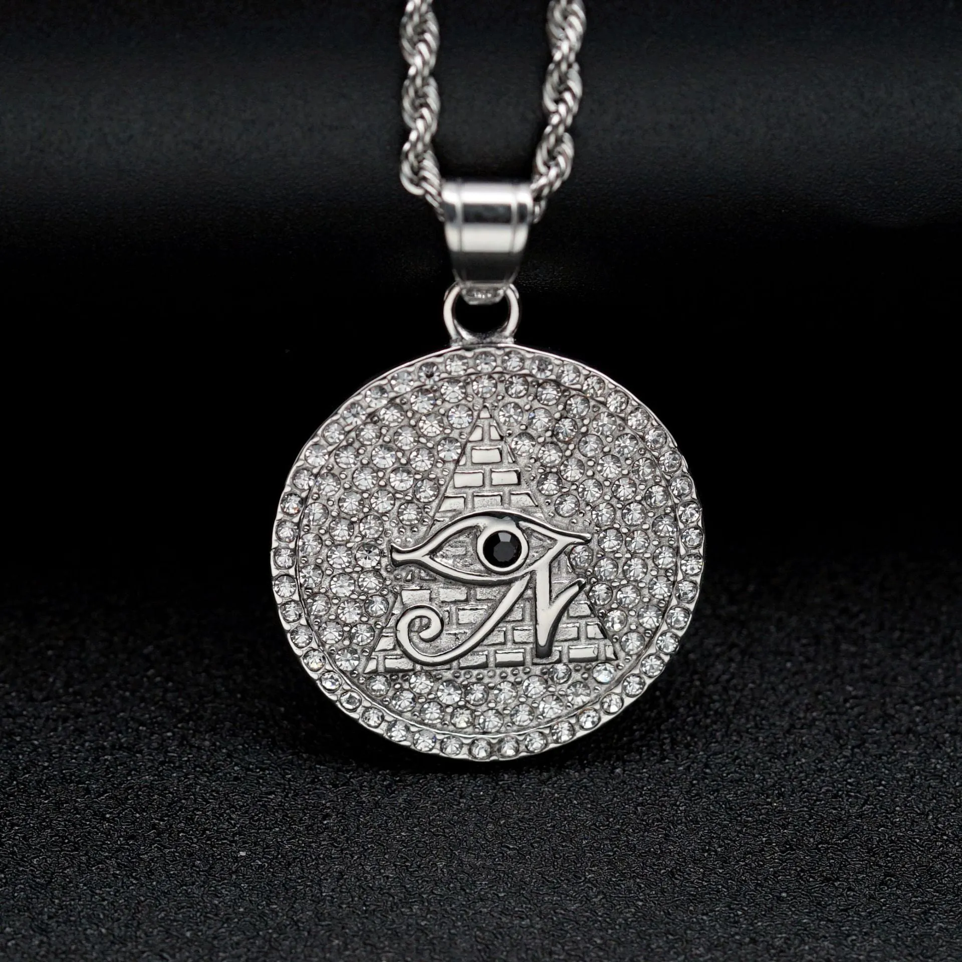 Horus Eye Titanium Steel Pendant Inspired by Ancient Egypt