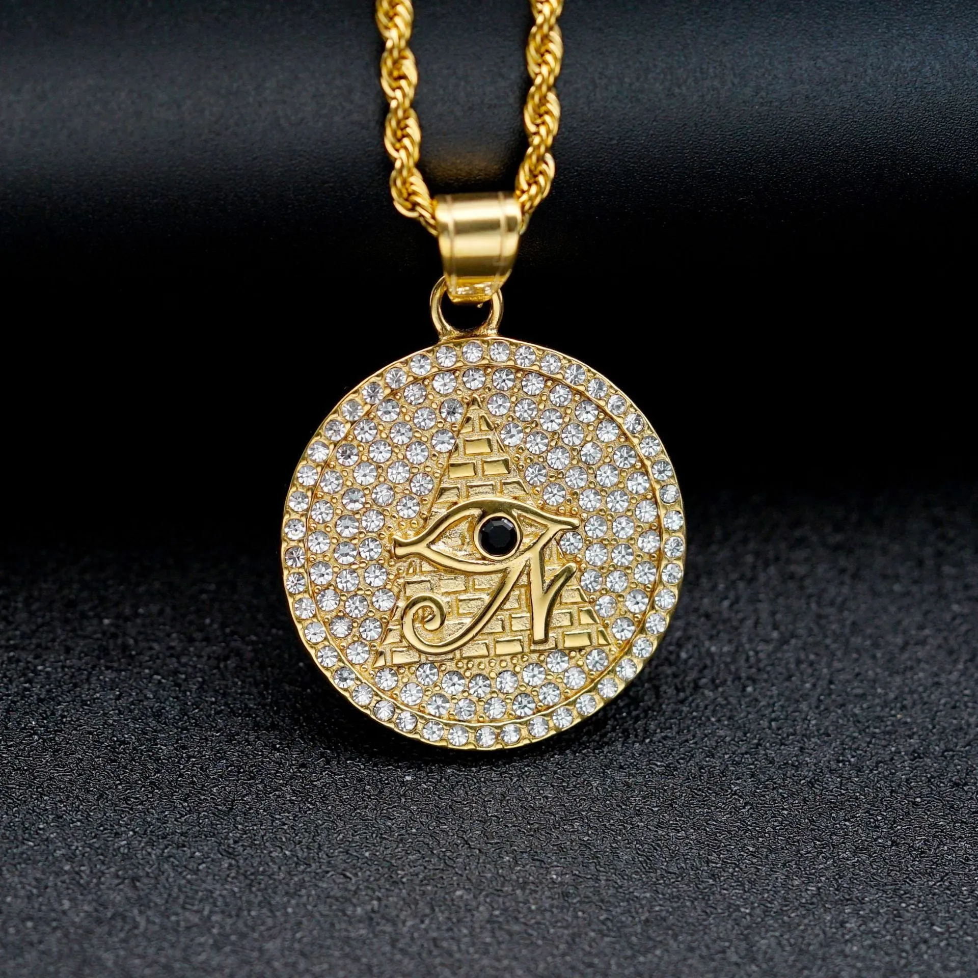 Horus Eye Titanium Steel Pendant Inspired by Ancient Egypt