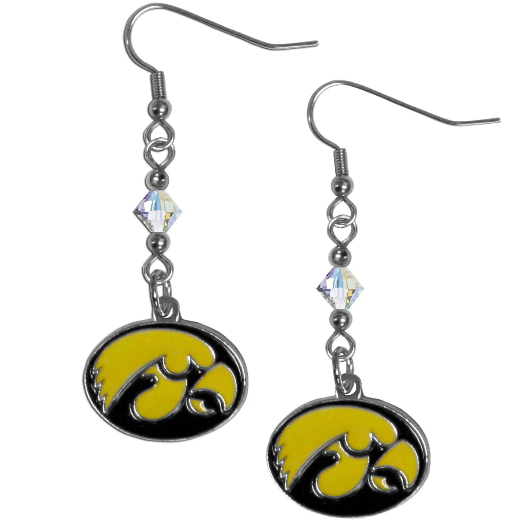 Iowa Hawkeyes Crystal Dangle Earrings