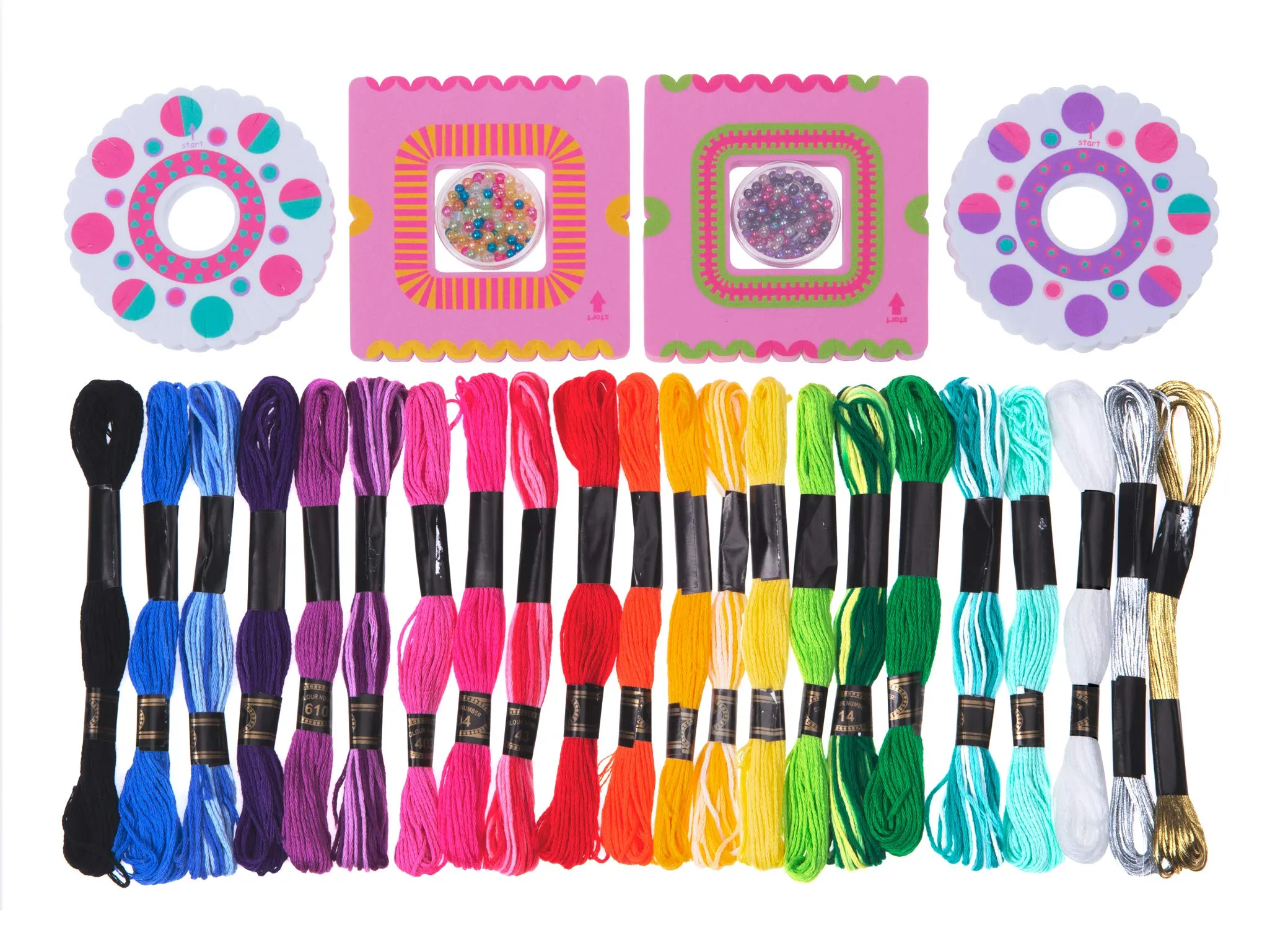 Jewelkeeper BFF Friendship Bracelet Activity Kit, DIY Bracelet Making Kit for Girls, Makes