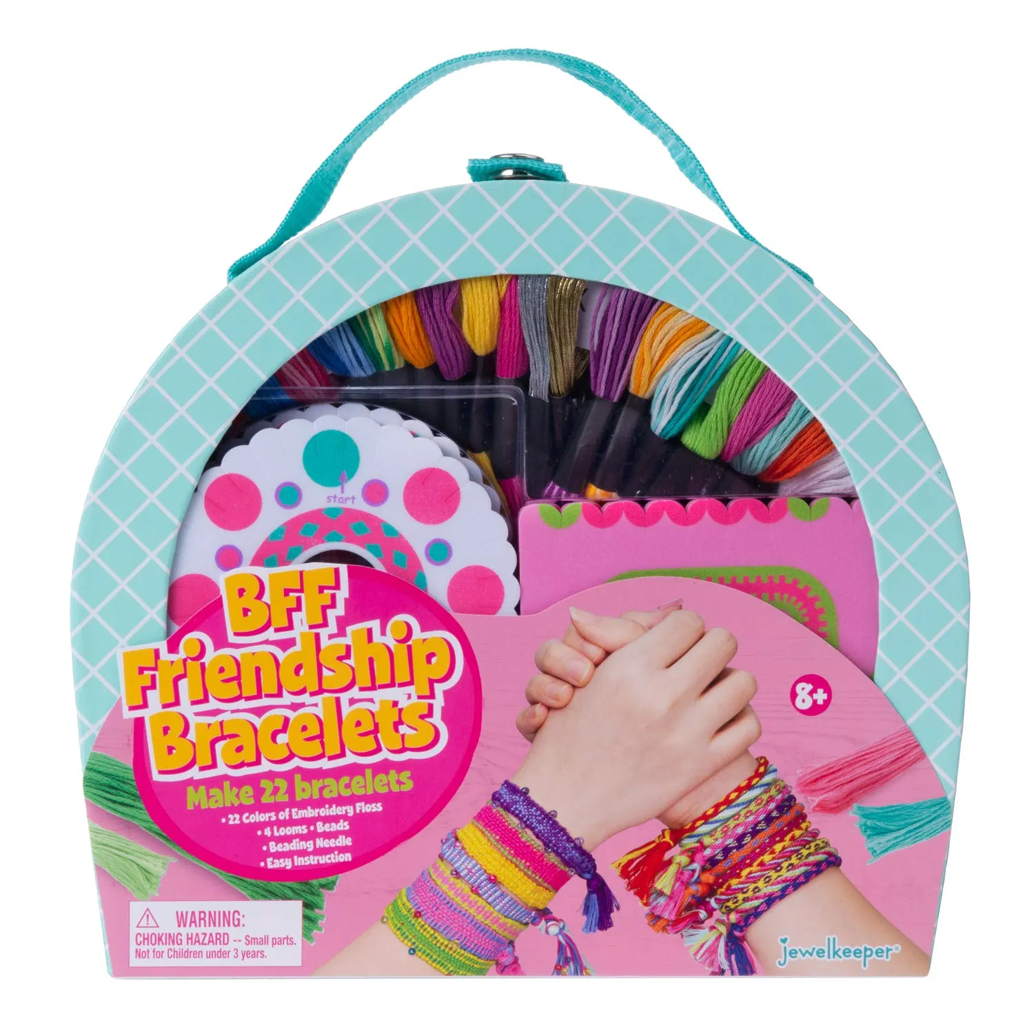 Jewelkeeper BFF Friendship Bracelet Activity Kit, DIY Bracelet Making Kit for Girls, Makes