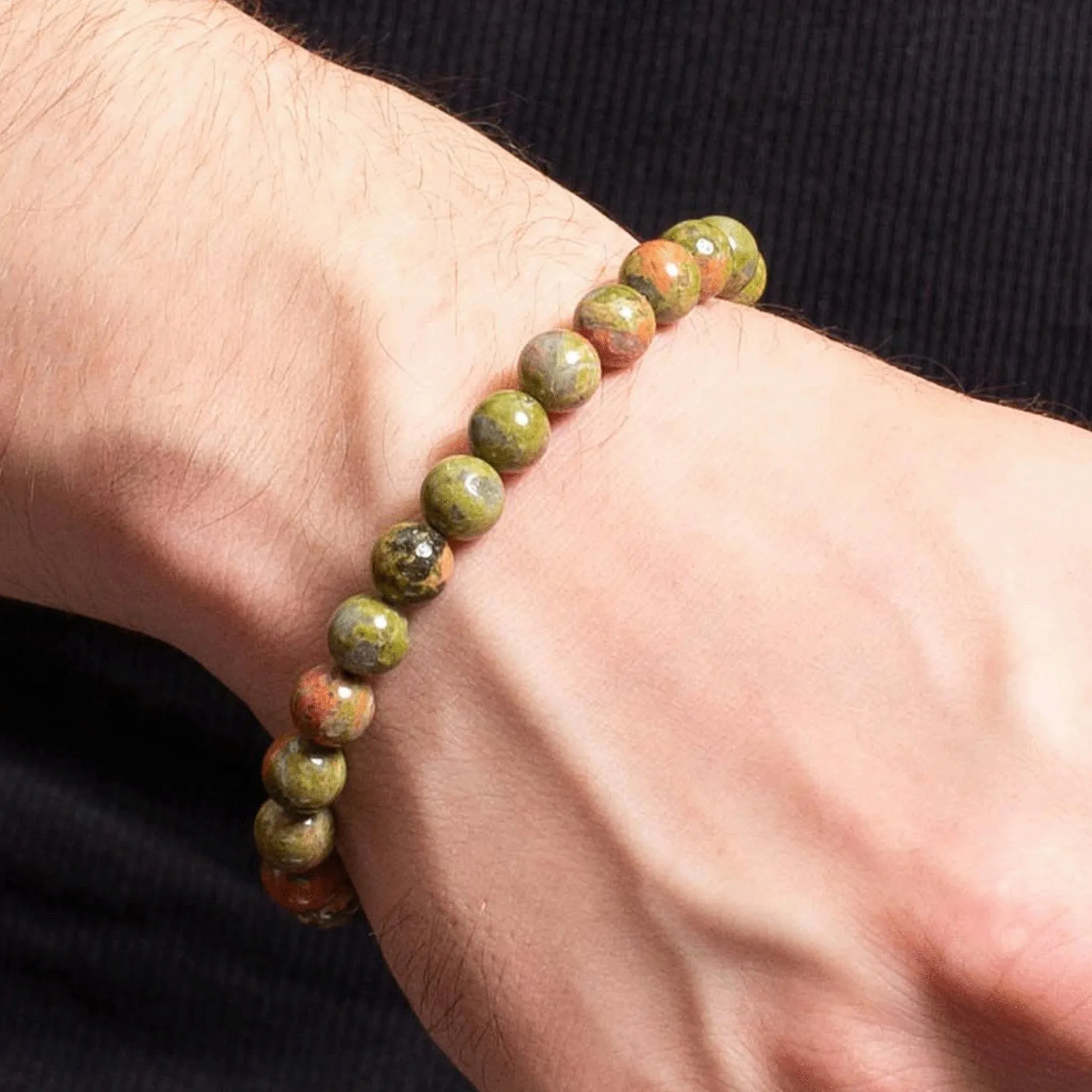 Kemble Beaded Unakite Bracelet