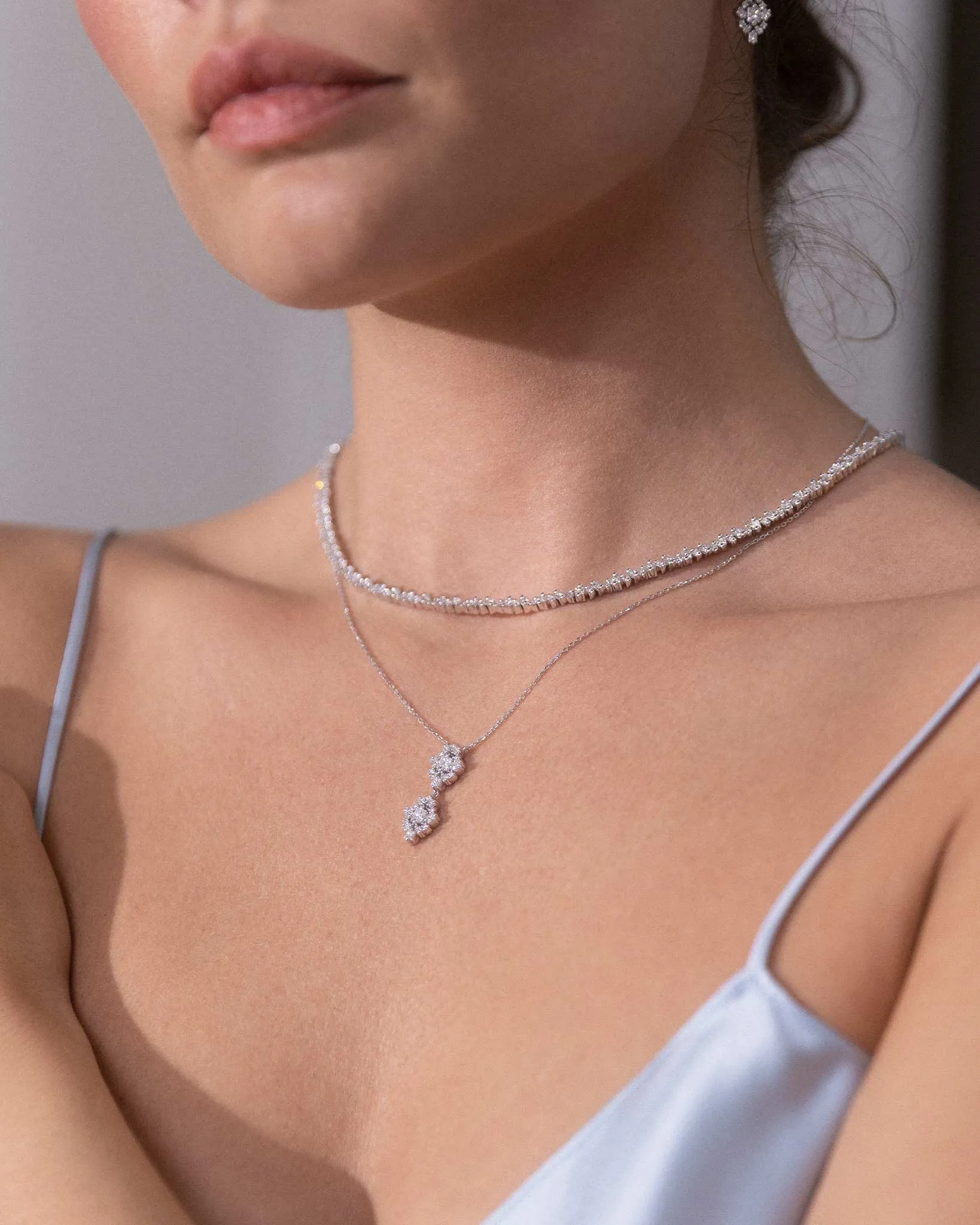 La Fantaisie Cosmic Diamond Tennis Necklace