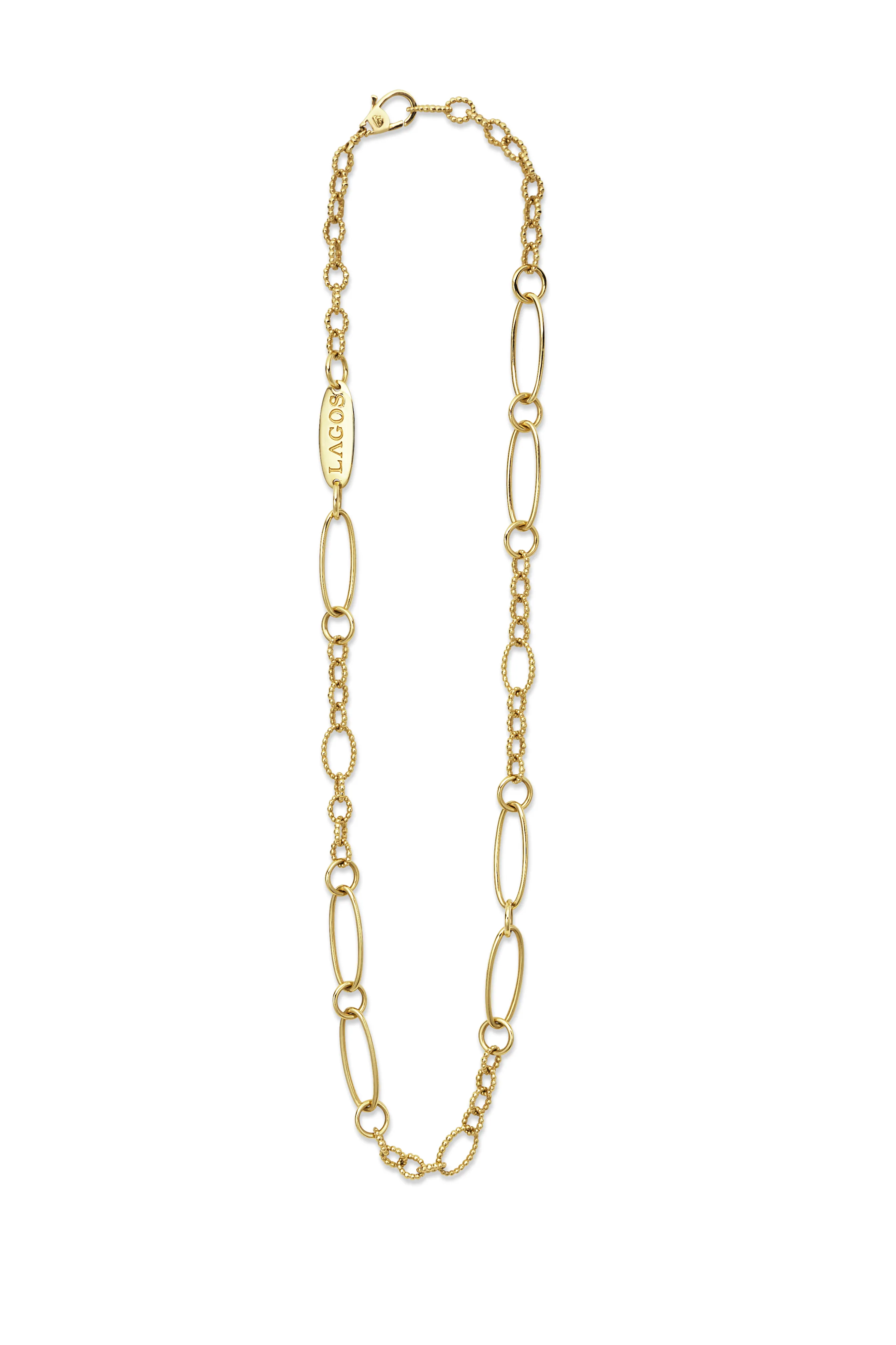 LAGOS Signature Caviar 18K Gold Link Necklace