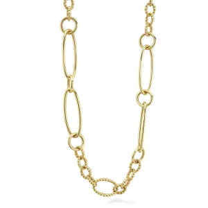 LAGOS Signature Caviar 18K Gold Link Necklace