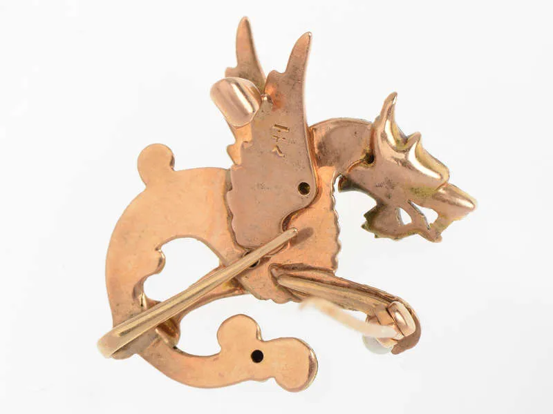 Legends & Lore - Enamel Wyvern or Dragon Brooch