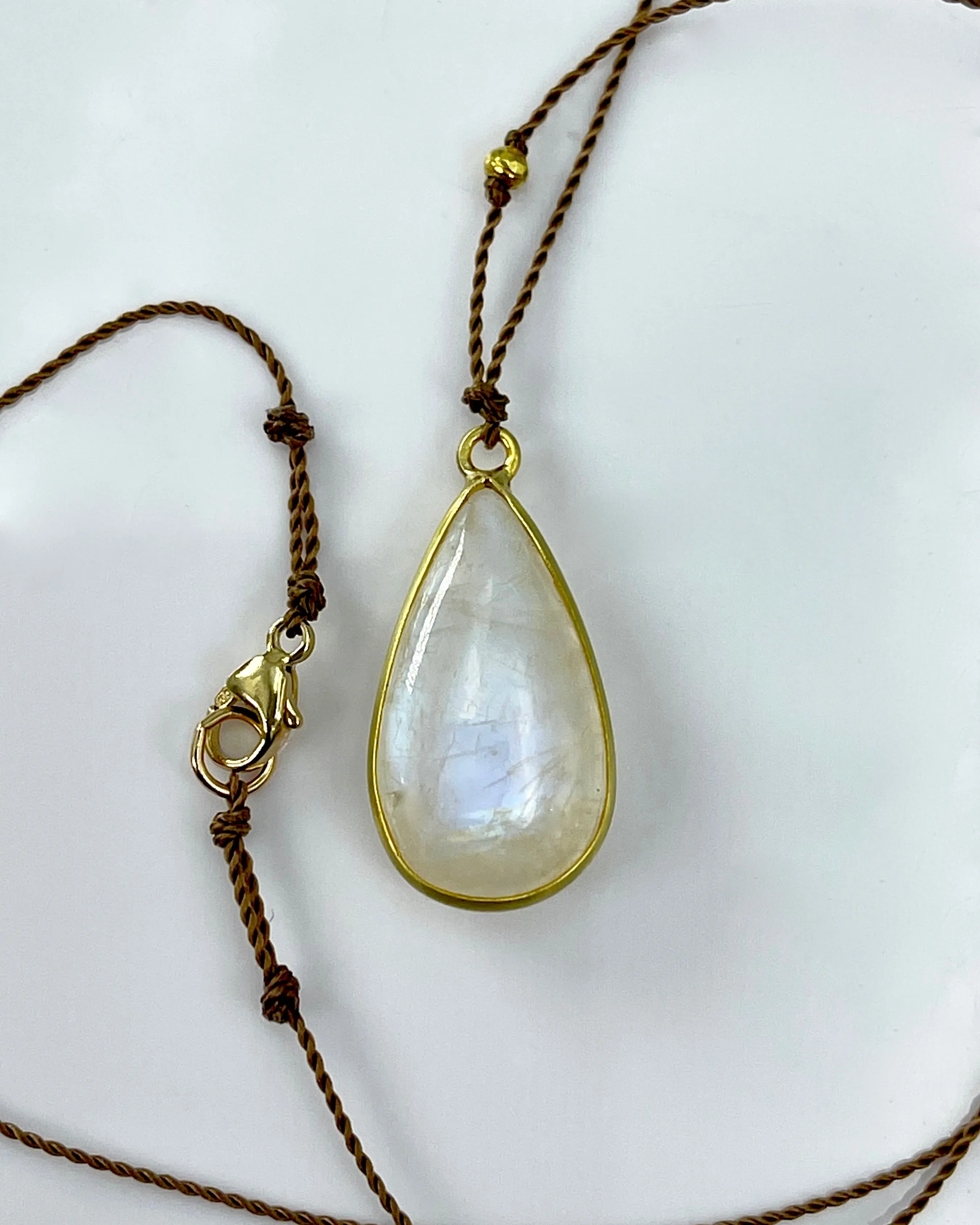 Margaret Solow Single Stone & Gold Necklaces