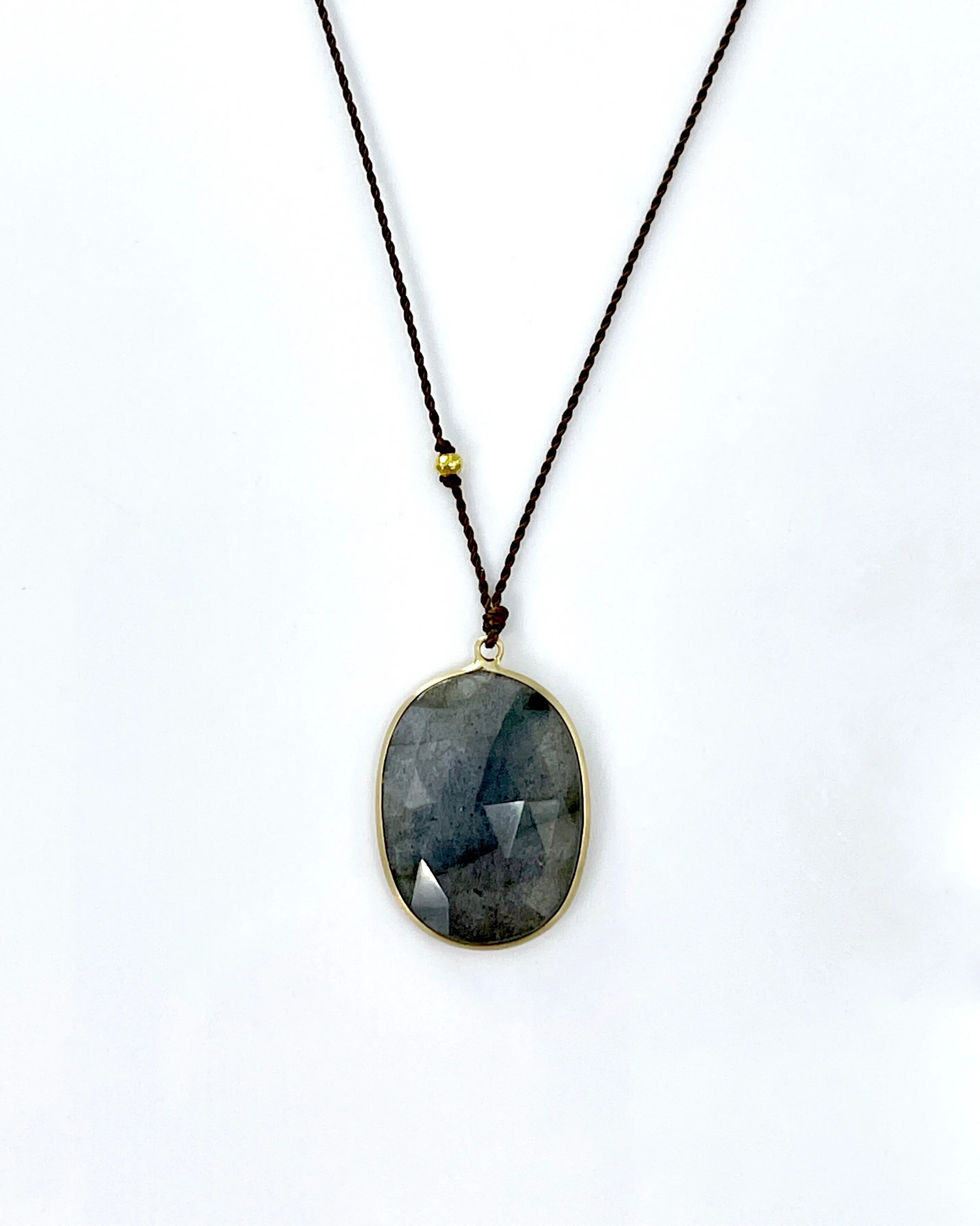 Margaret Solow Single Stone & Gold Necklaces