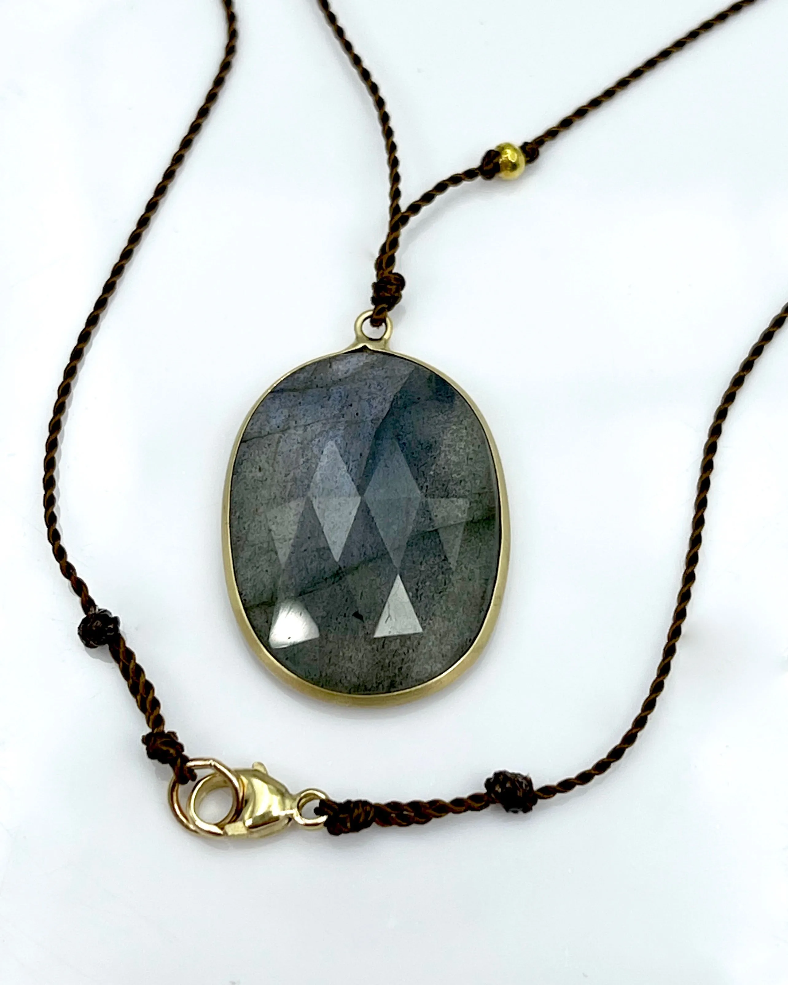 Margaret Solow Single Stone & Gold Necklaces