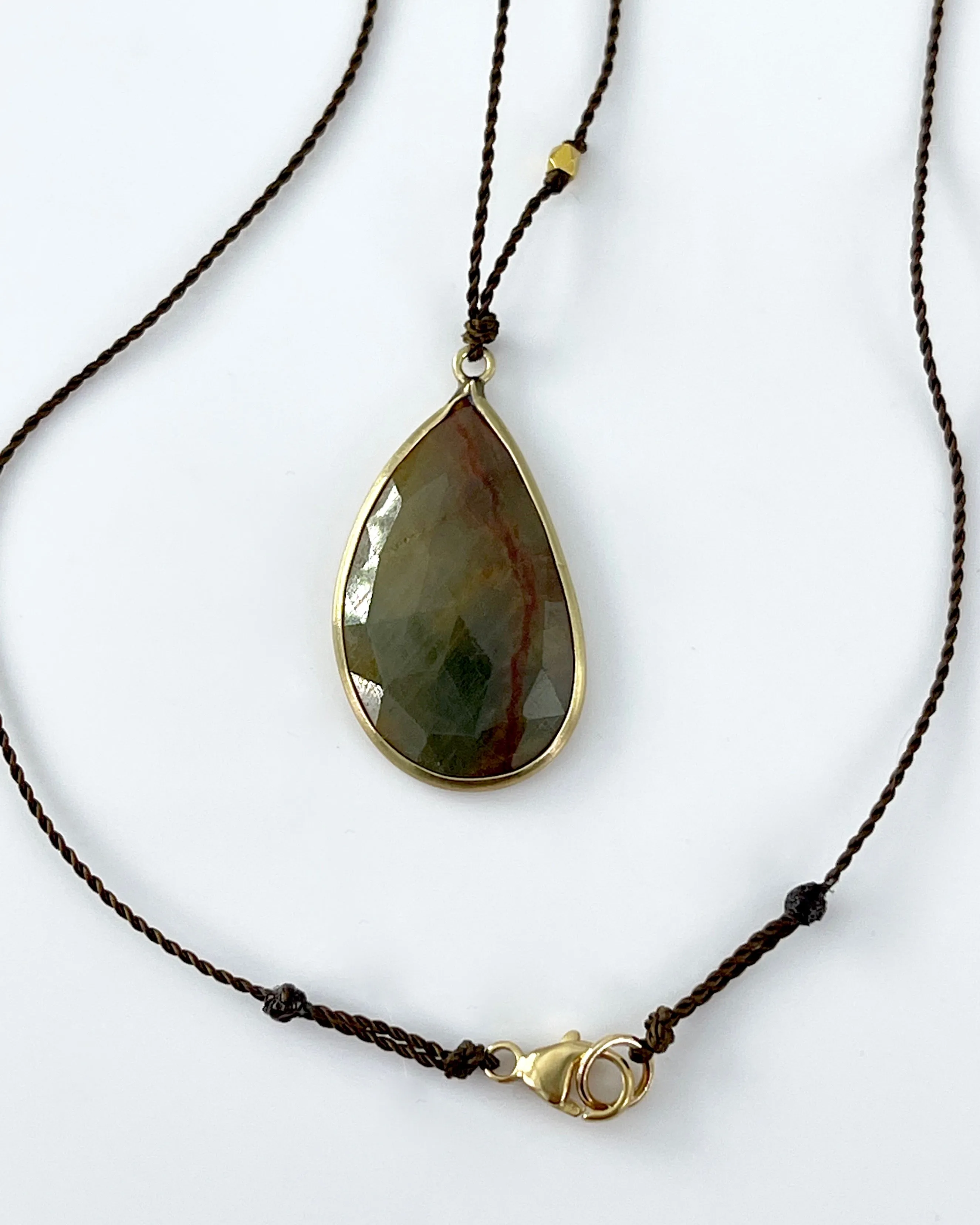 Margaret Solow Single Stone & Gold Necklaces