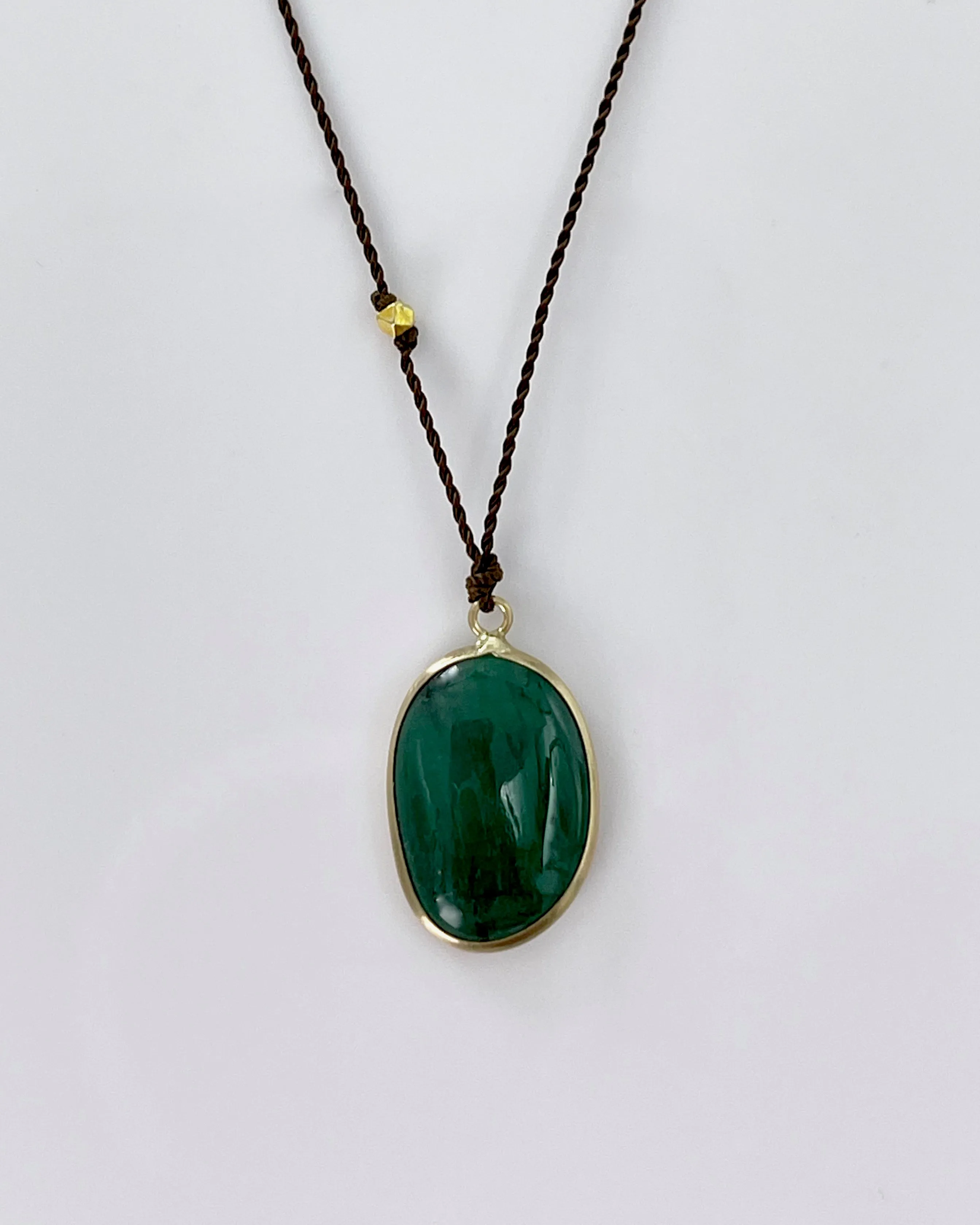 Margaret Solow Single Stone & Gold Necklaces