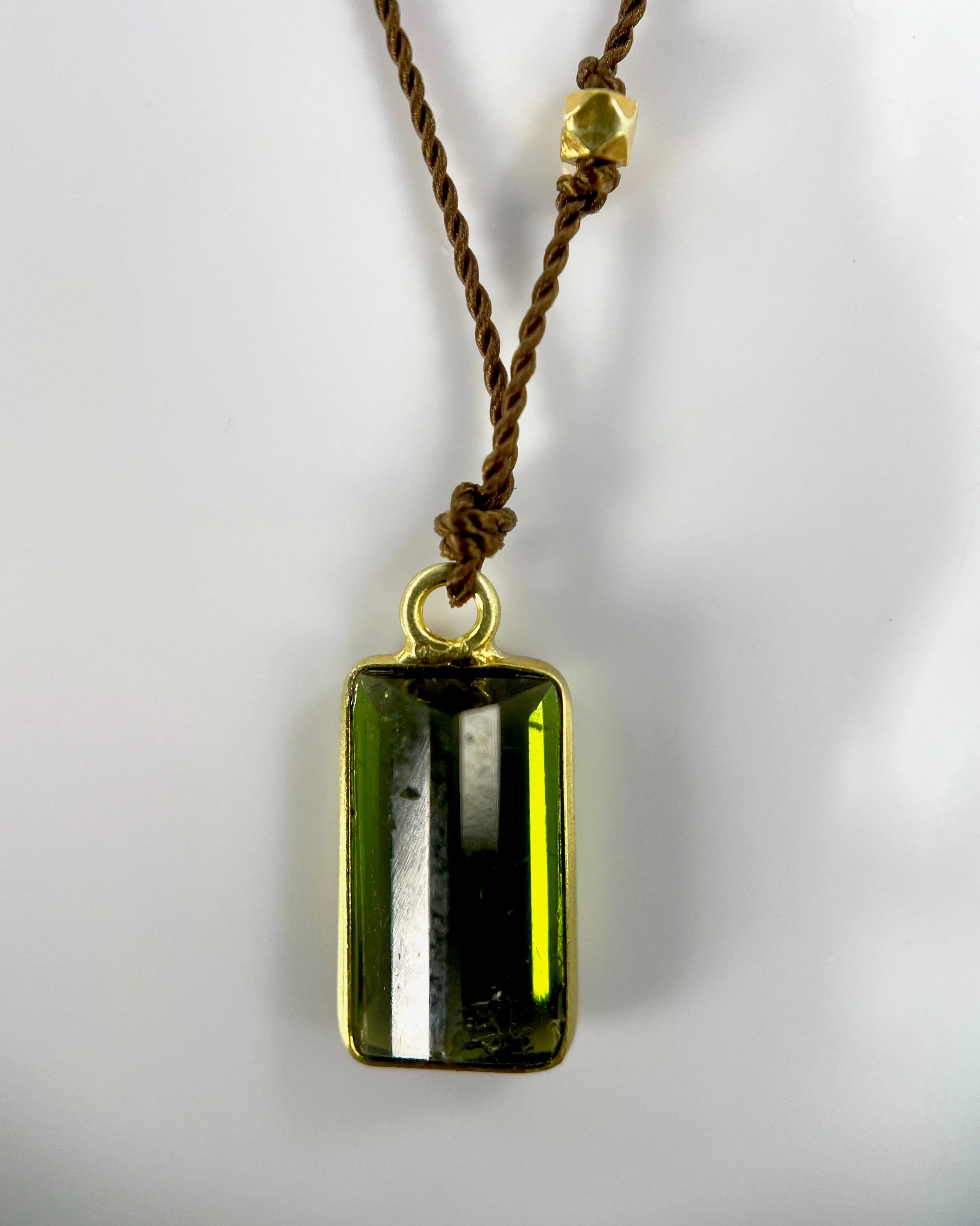 Margaret Solow Single Stone & Gold Necklaces