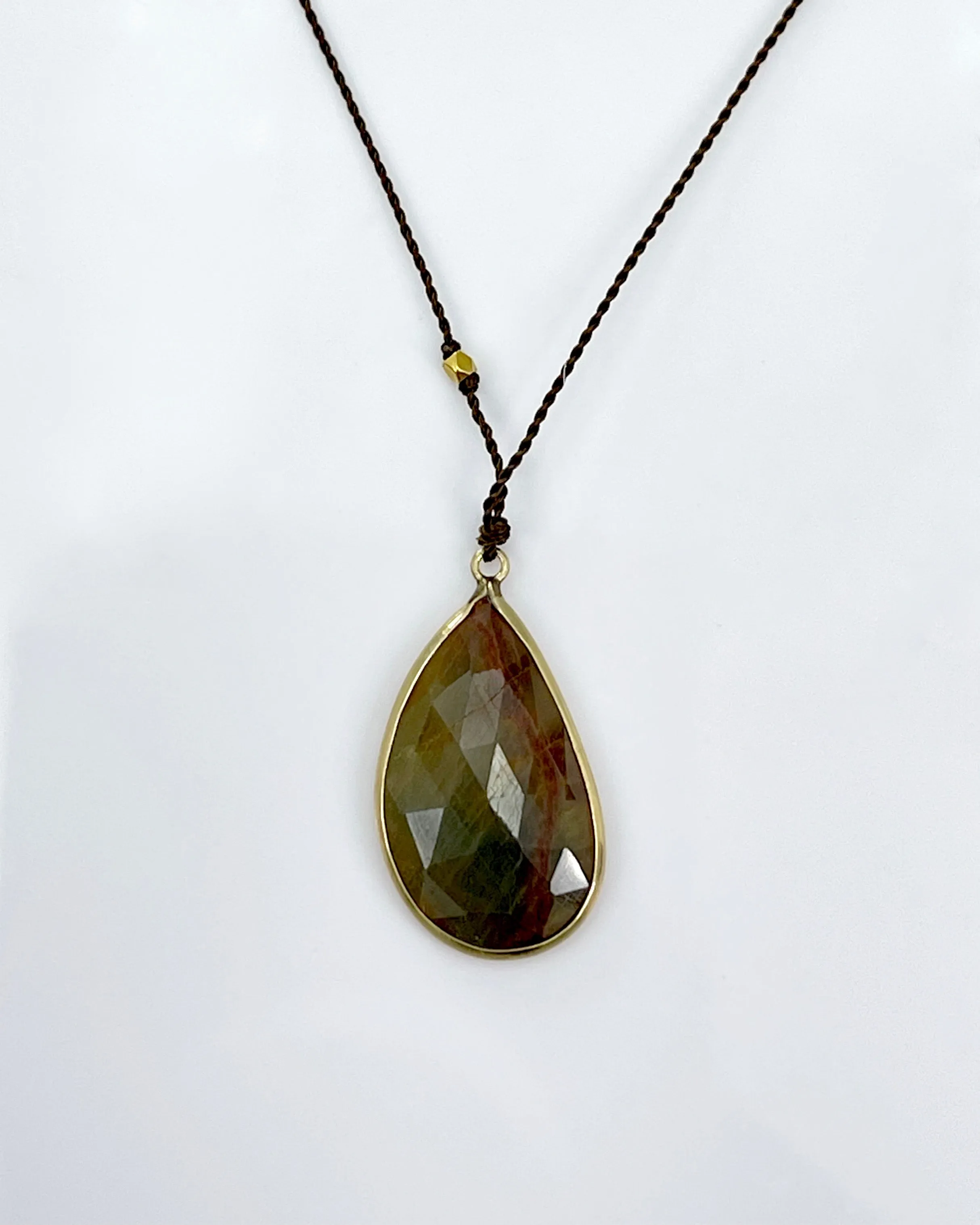 Margaret Solow Single Stone & Gold Necklaces