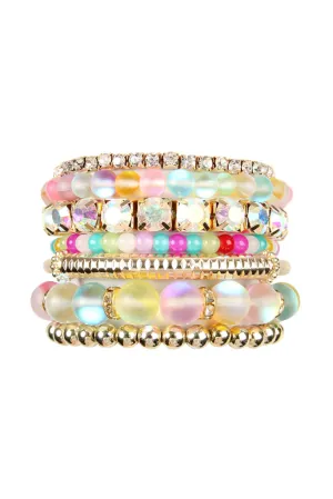 Mermaid Glass Bracelet Stack