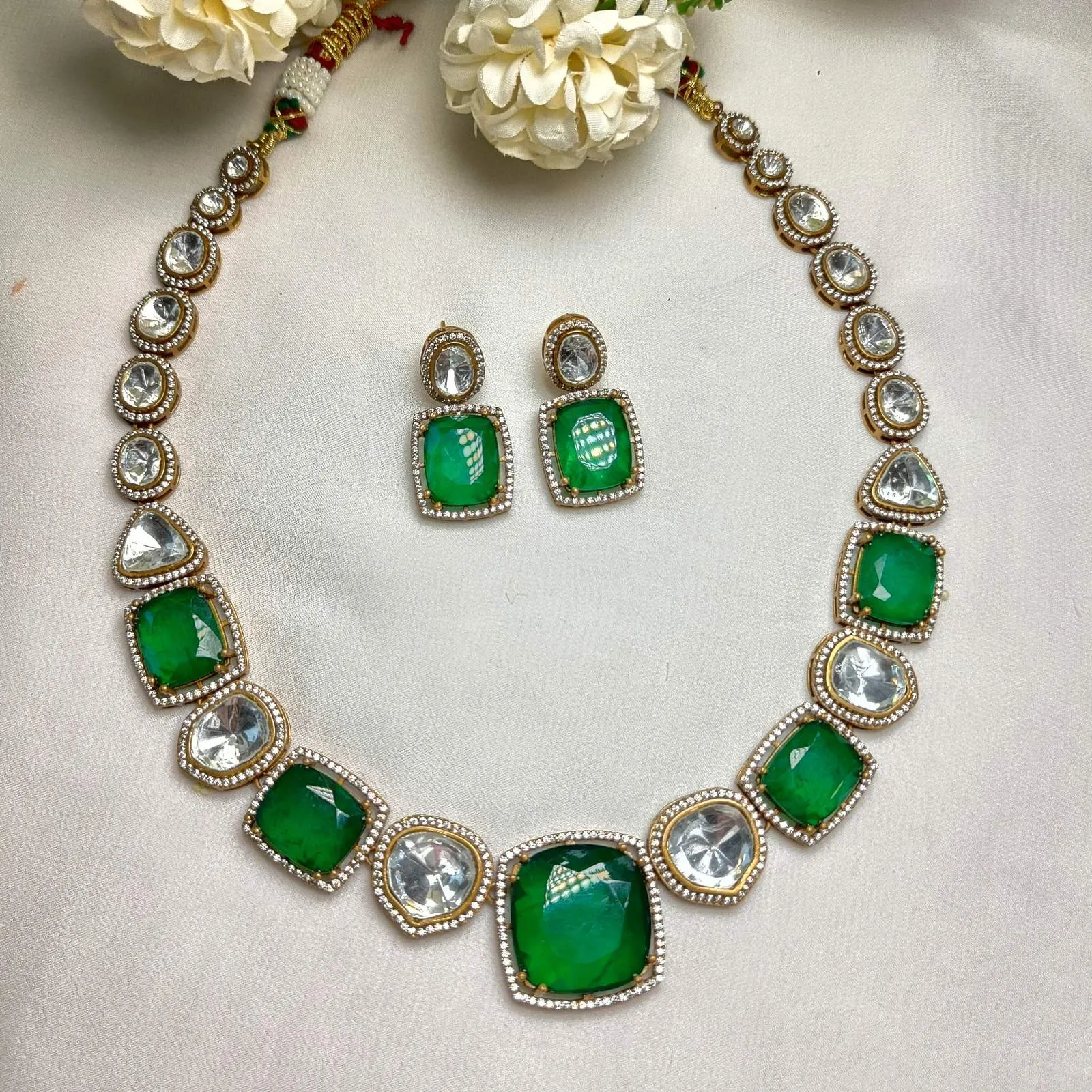 Nayaab Jasmine polki neckpiece