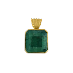 Opaque Emerald Block Pendant