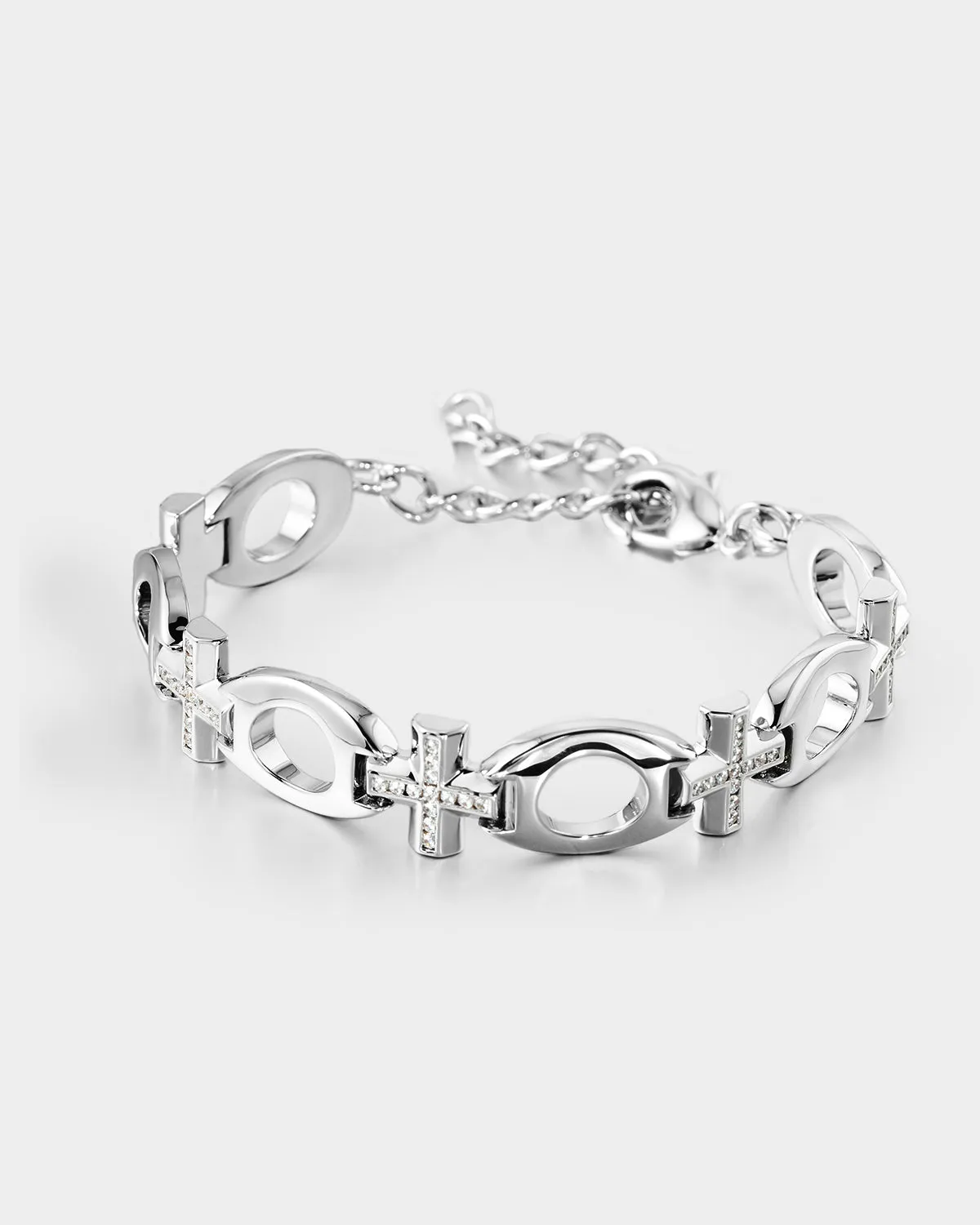 Oval Cross Bracelet