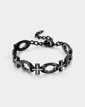 Oval Cross Bracelet