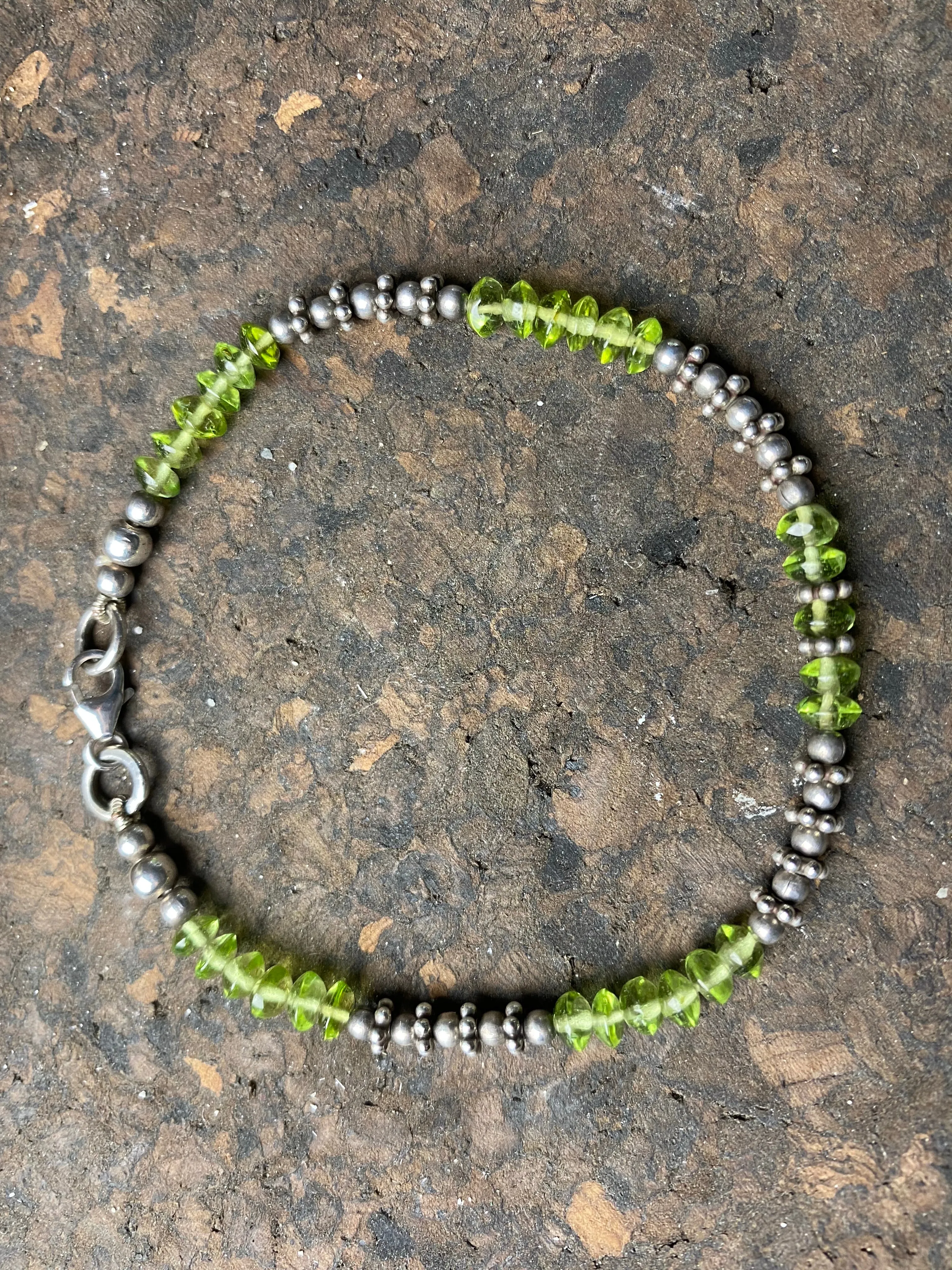 Peridot Bead Bracelet