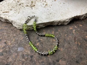 Peridot Bead Bracelet