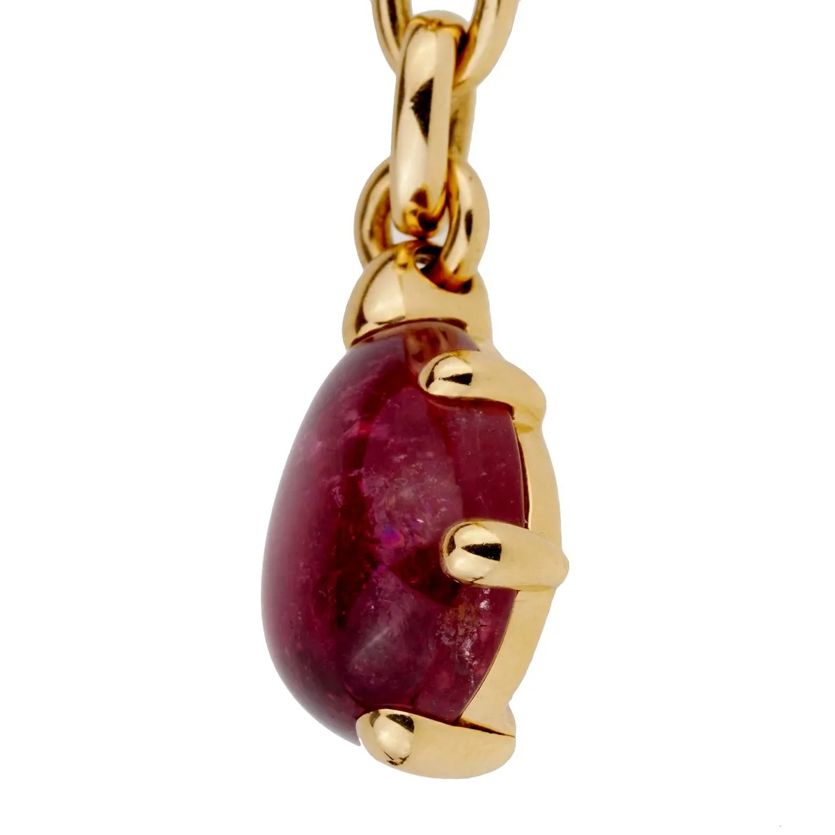 Pomellato Pink Tourmaline Gold Chain Necklace