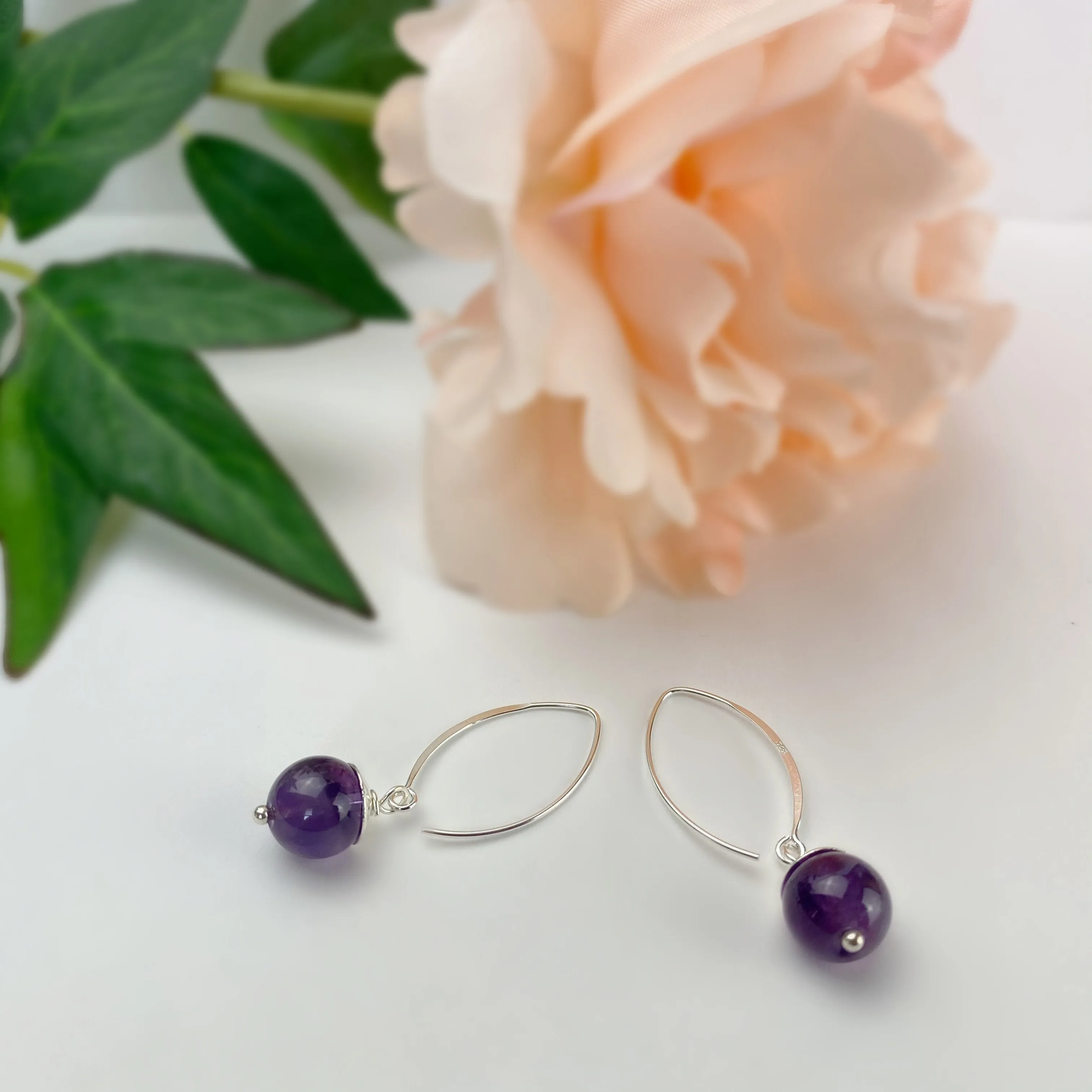 Pop Earrings (Amethyst) - VE503