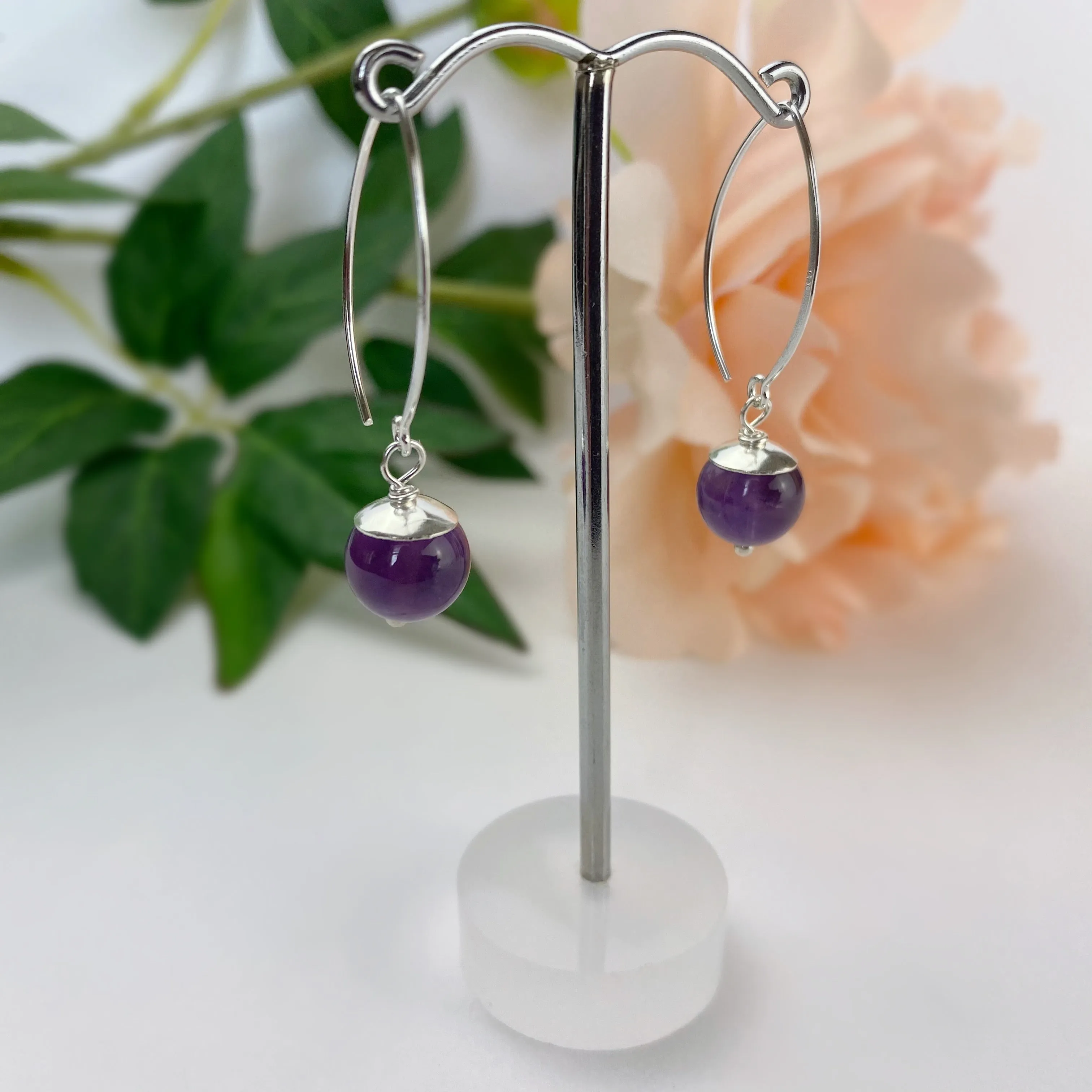 Pop Earrings (Amethyst) - VE503