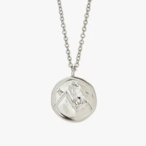 Pura Vida Crystal Mountain Coin Necklace