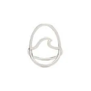 Pura Vida Large Wave Ring Silver