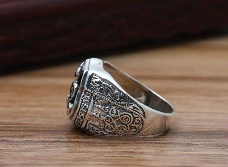 S925 Sterling Silver Buddha Ring