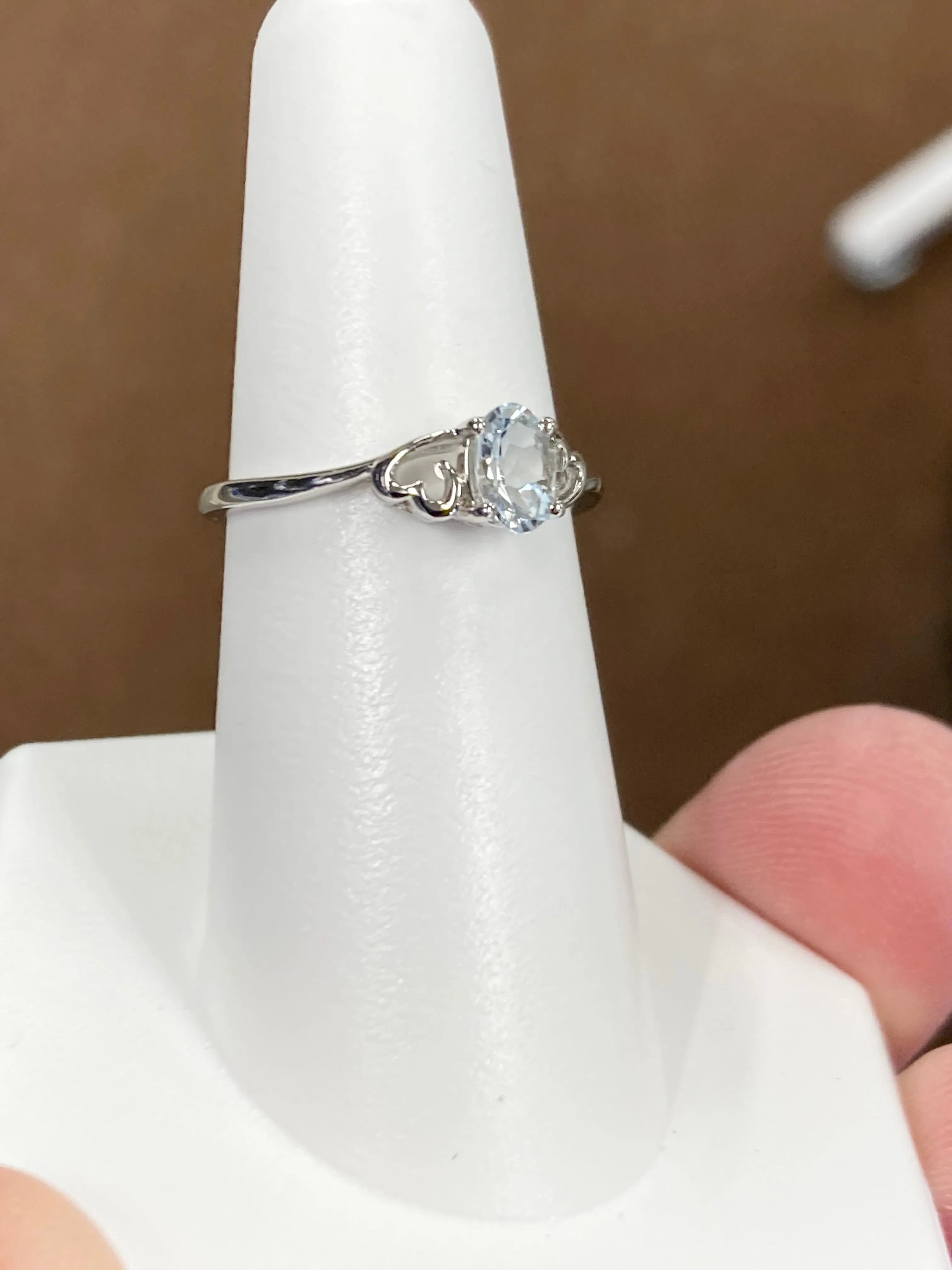 Silver Aquamarine Ring