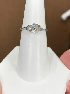 Silver Aquamarine Ring