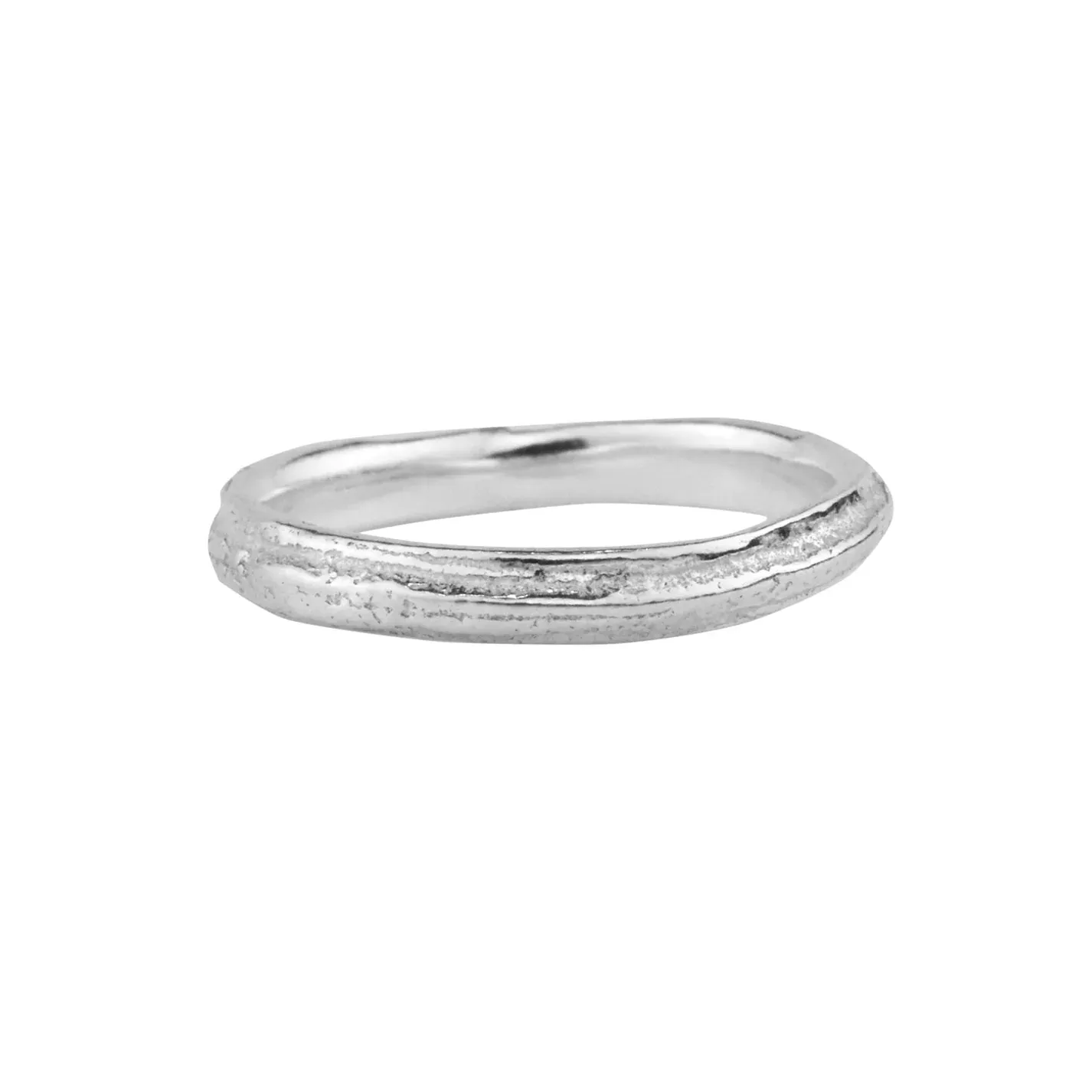 Silver Skinny Oak Ring