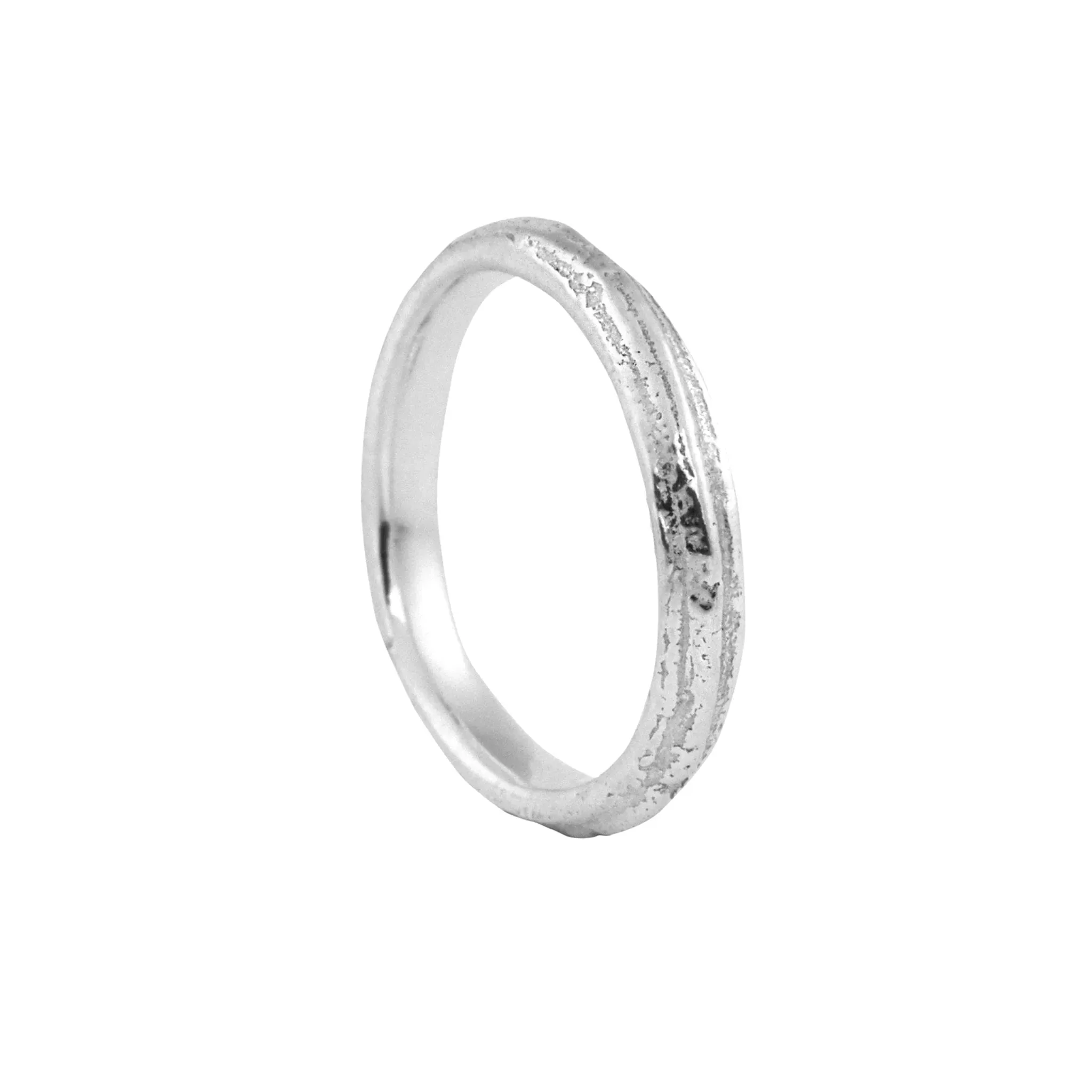 Silver Skinny Oak Ring