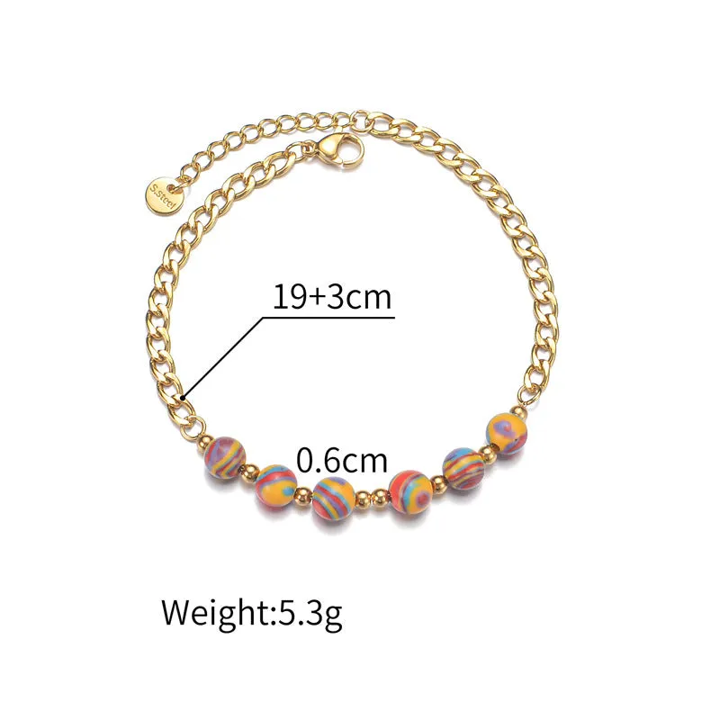 Sisslia Fashion New Color Beaded Natural Stone Simple Niche High-Grade Sense Retro Clavicle Chain for Women