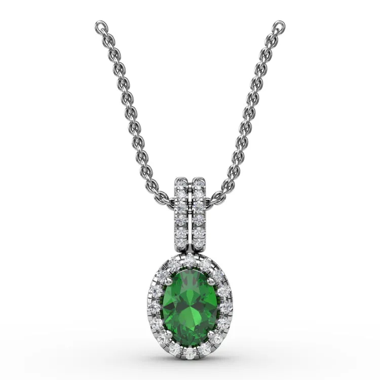 Sophisticated Emerald and Diamond Pendant